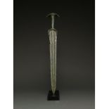 SUPERB ANCIENT BRONZE SWORD WITH HANDLE