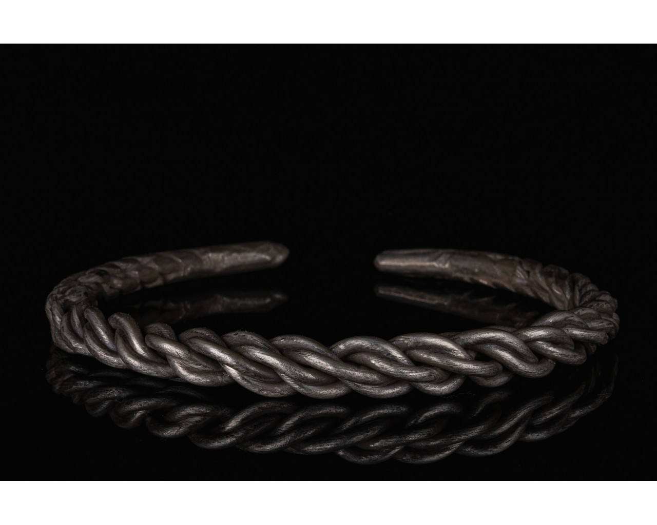 VIKING SOLID SILVER TWISTED BRACELET