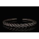 VIKING SOLID SILVER TWISTED BRACELET