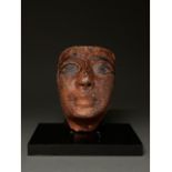 EGYPTAIN WOODEN SARCOPHAGUS MASK