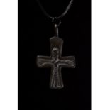 CRUSADERS ERA BRONZE CROSS WITH JESUS CHRIST