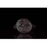 ROMAN BRONZE RING WITH HORSE