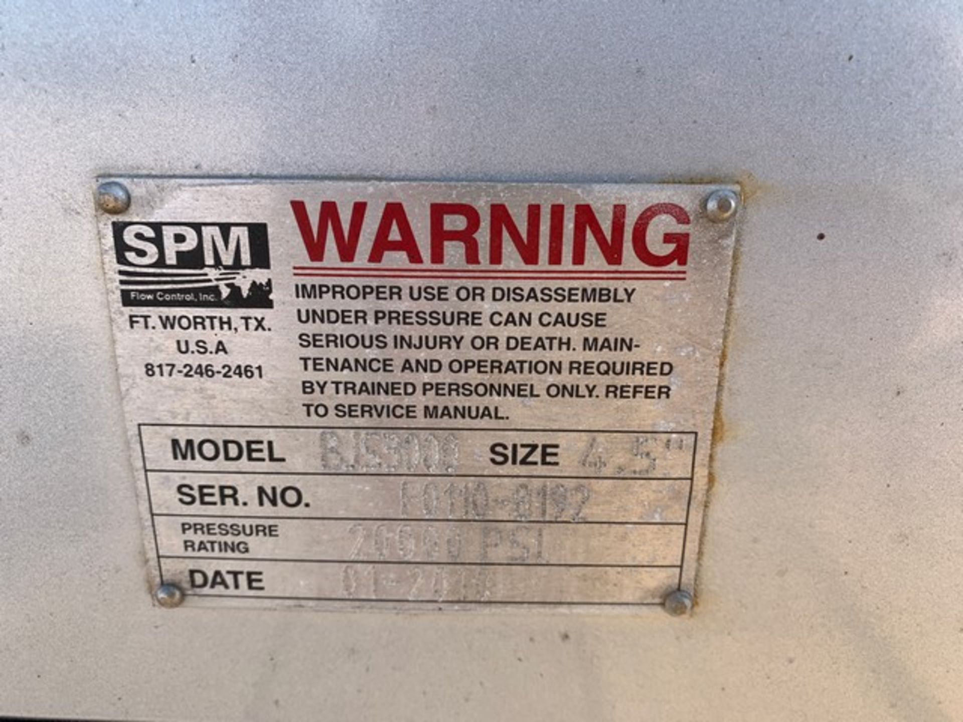 Located in YARD 1 - Midland, TX (6002) WIER SPM MODEL BJS3000 GL TRIPLEX PUMP FLUID END, 10000 WP, - Image 3 of 3
