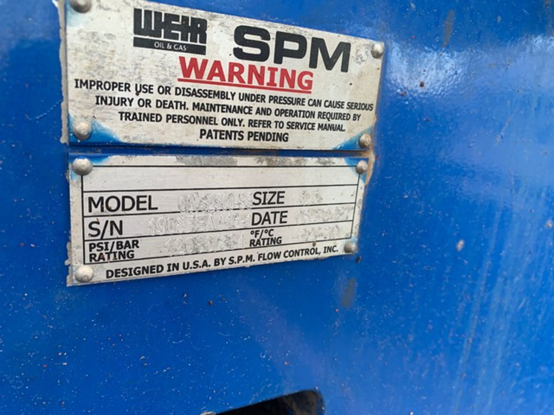 Located in YARD 2 - Odessa, TX (FPF904) 2019 SPM QWS2500 QUINTUPLEX FRAC PUMP, P/B CAT 3512C - Image 9 of 9