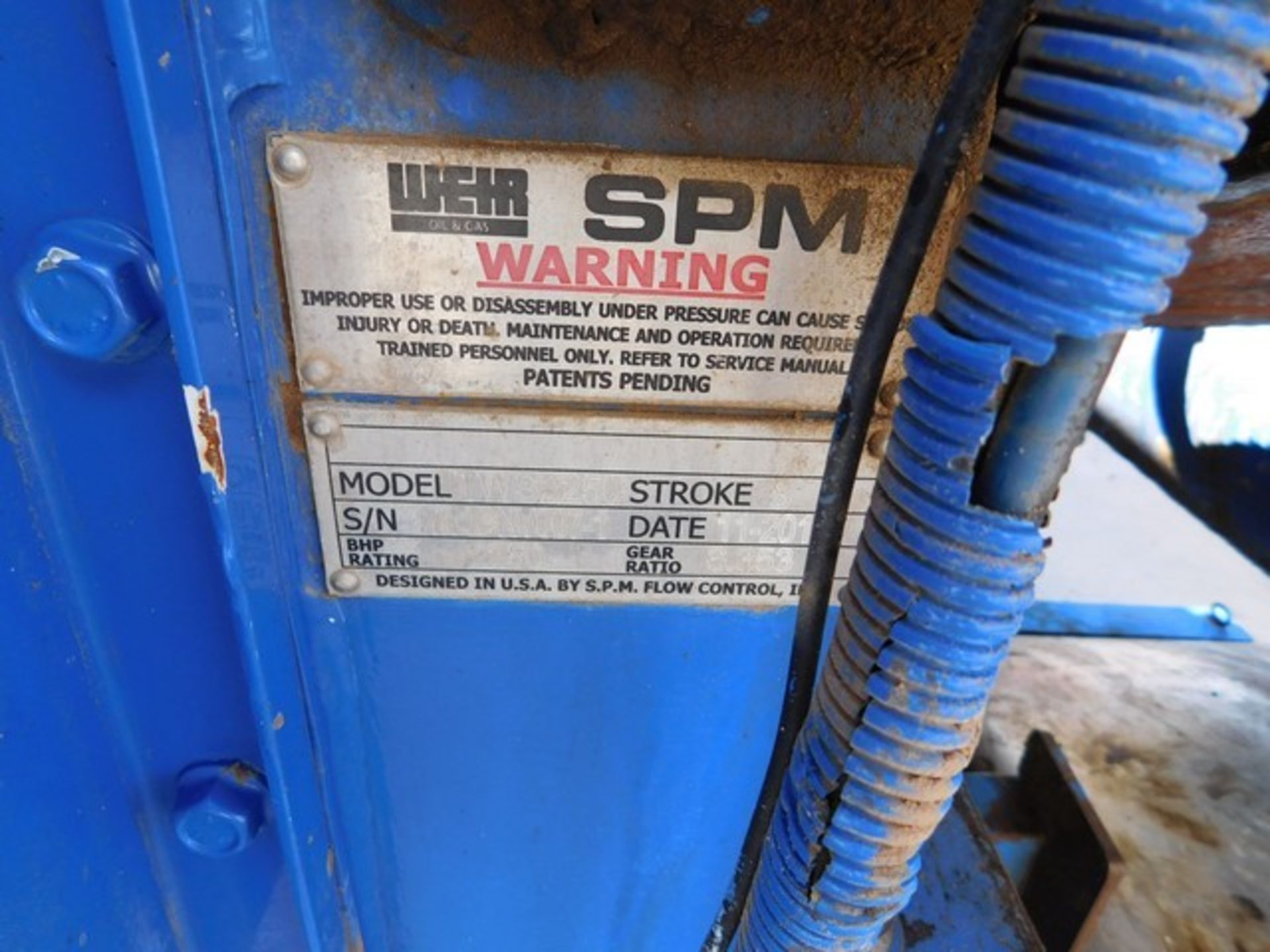 Located in YARD 2 - Odessa, TX (FPF728) 2017 SPM TWS2250 TRIPLEX FRAC PUMP, P/B CUMMINS QSK 50 - Image 6 of 10