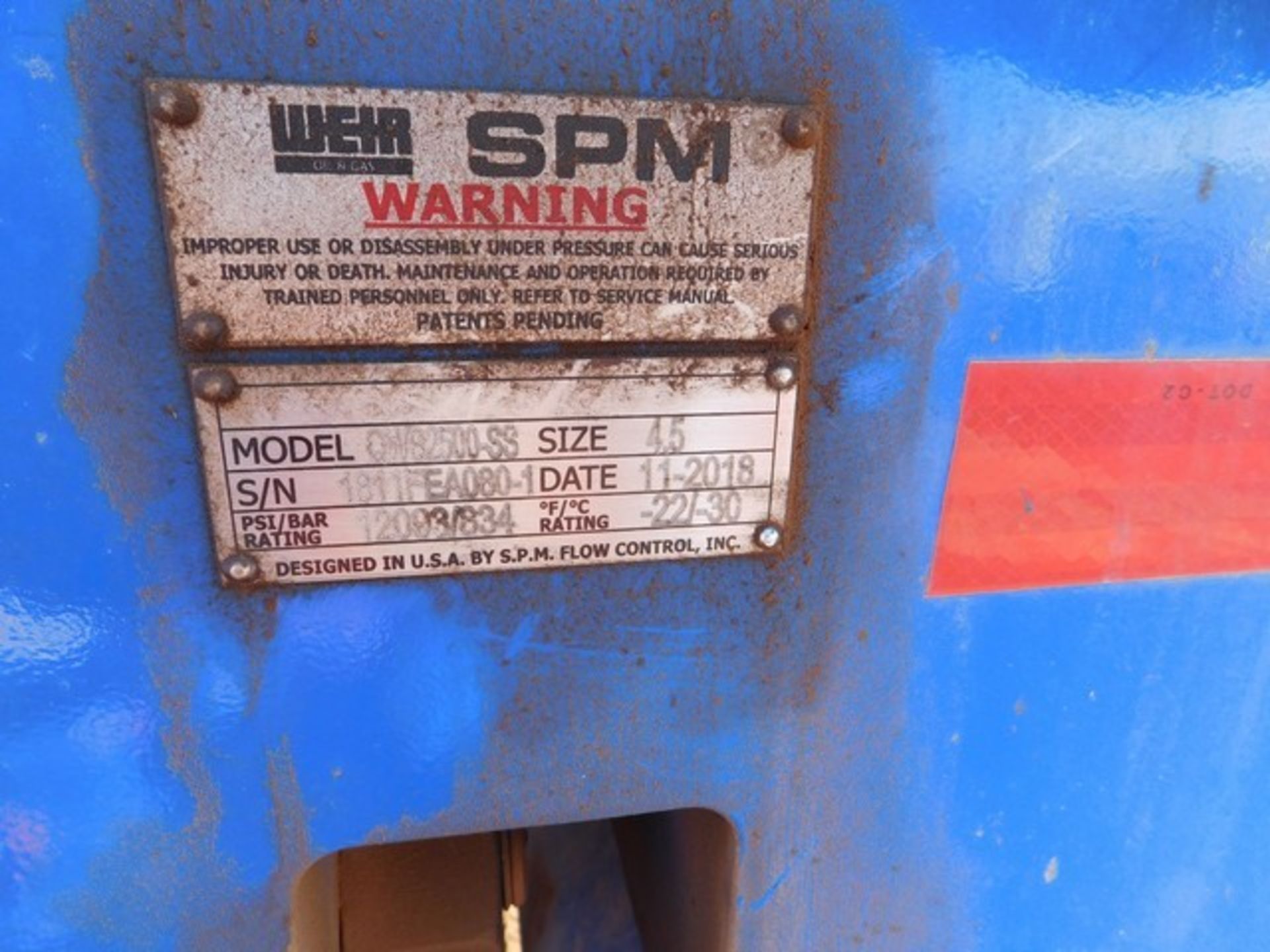 Located in YARD 2 - Odessa, TX (FPF079) 2012 SPM TWS2500 QUINTUPLEX FRAC PUMP, P/B CAT 3512C - Bild 7 aus 10