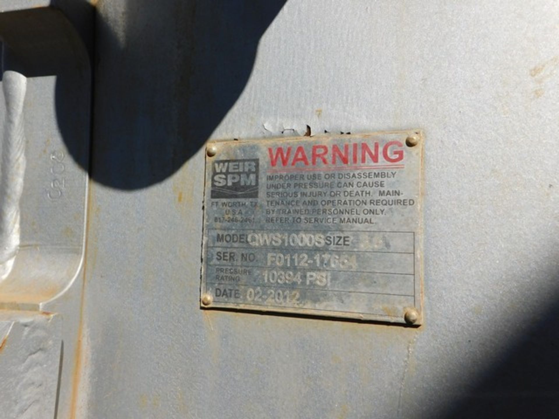 Located in YARD 2 - Odessa, TX (APF007) (X) 2012 SPM QWS1000S QUINTUPLEX ACID PUMP, P/B CUMMINS 6 - Image 5 of 12