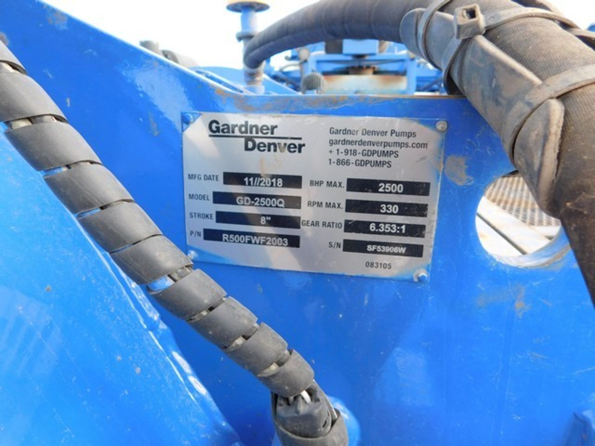 Located in YARD 2 - Odessa, TX (FPF774) 2018 GARDNER DENVER 2500Q FRAC PUMP, P/B DETROIT 12V4000 - Image 6 of 11