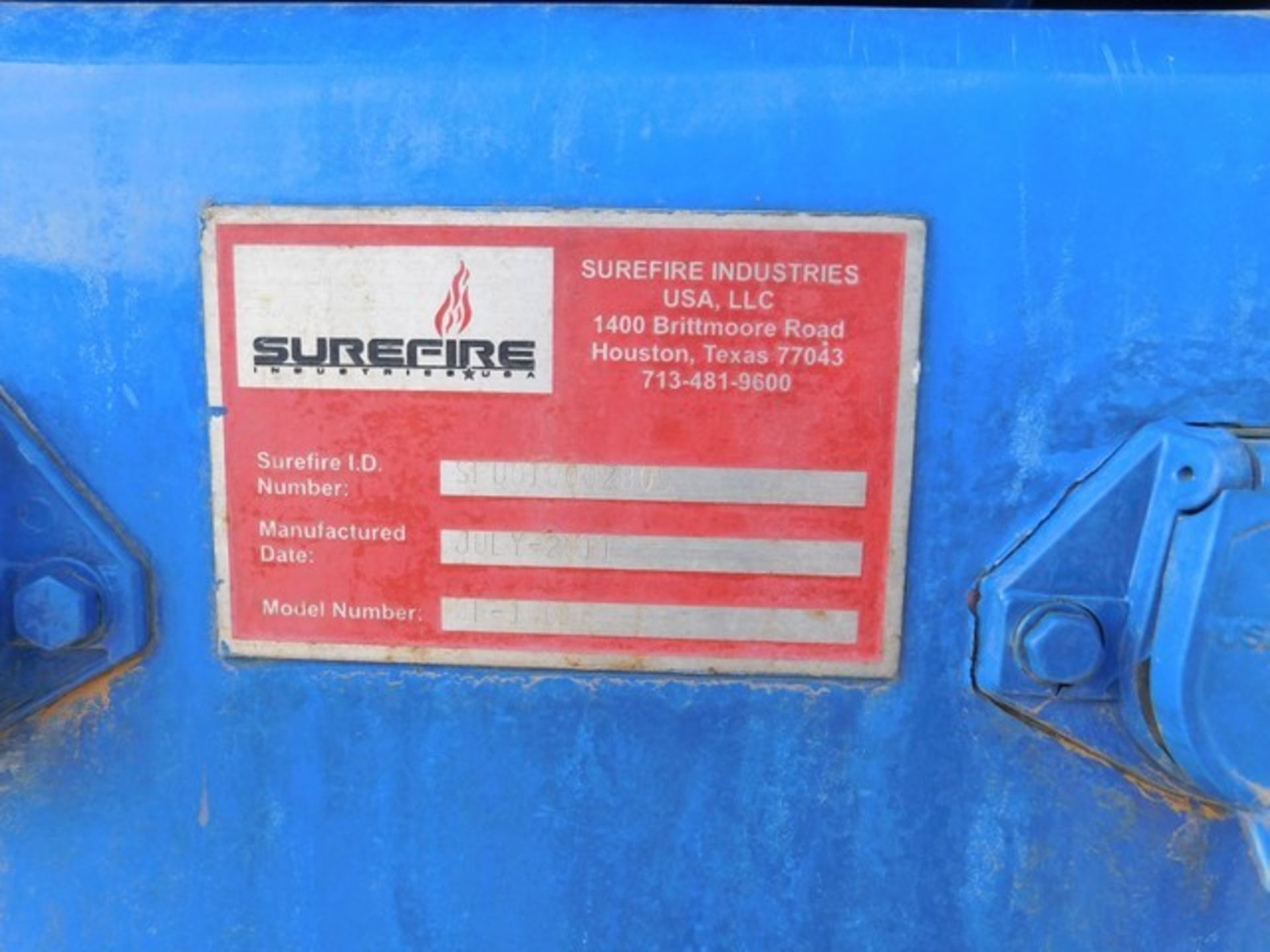 Located in YARD 2 - Odessa, TX (FBF005) 2011 SUREFIRE MODEL- SHF100 T/A BLENDER TRAILER, P/B (2) - Bild 2 aus 12