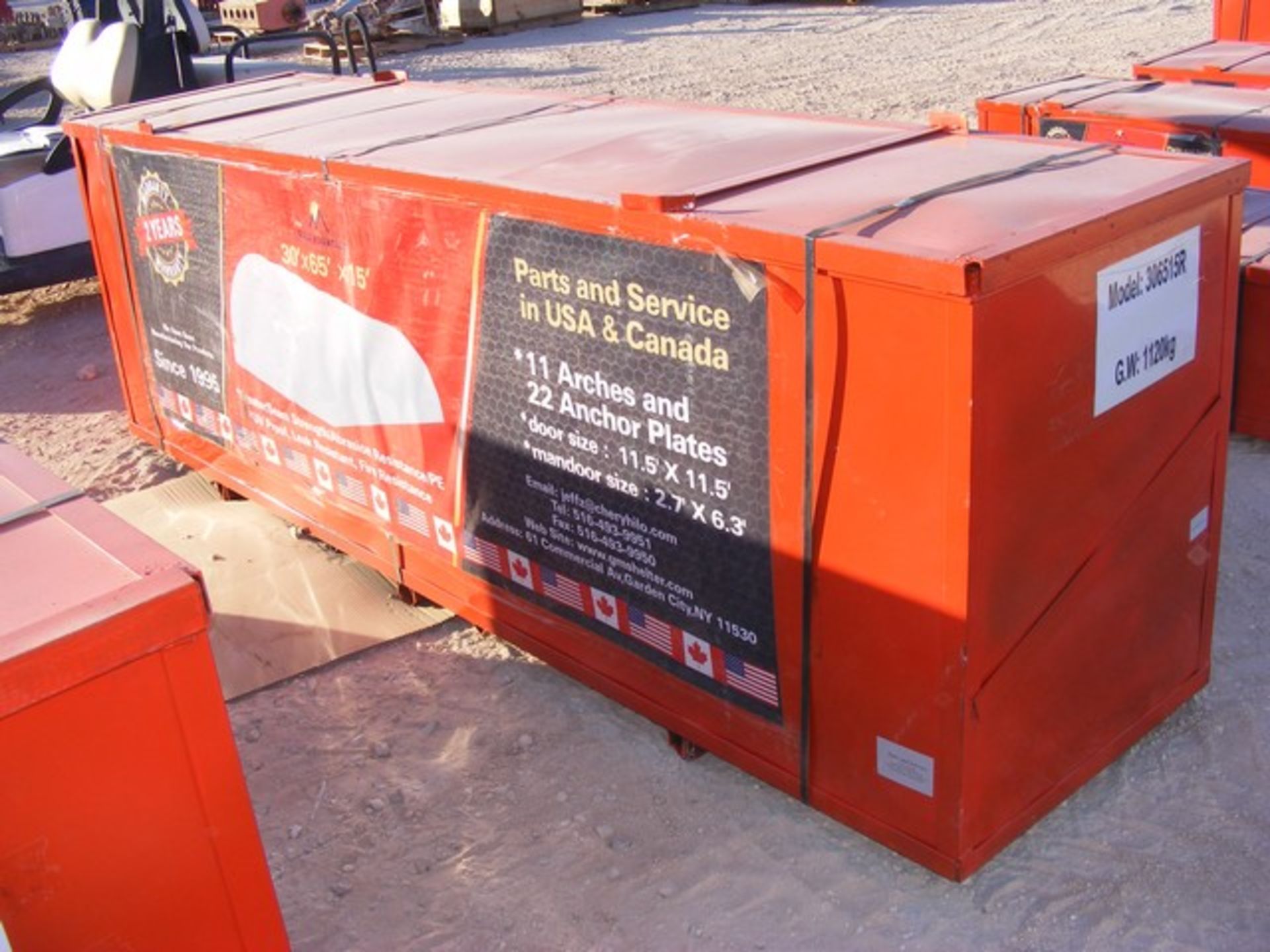 Located in YARD 1 - Midland, TX UNUSED 30' X 65' X 15' DOME STORAGE SHELTER - Bild 3 aus 3