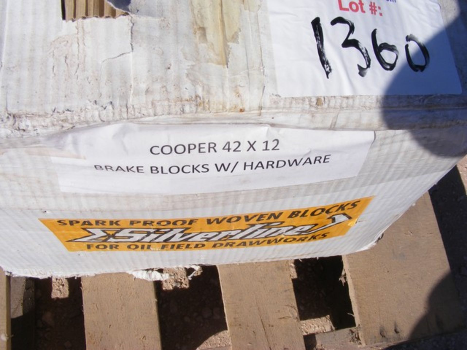 Located in YARD 1 - Midland, TX (2388) SET (2 BOXES) COOPER 42 X 12, 6 HOLE BRAKE BLOCKS W/