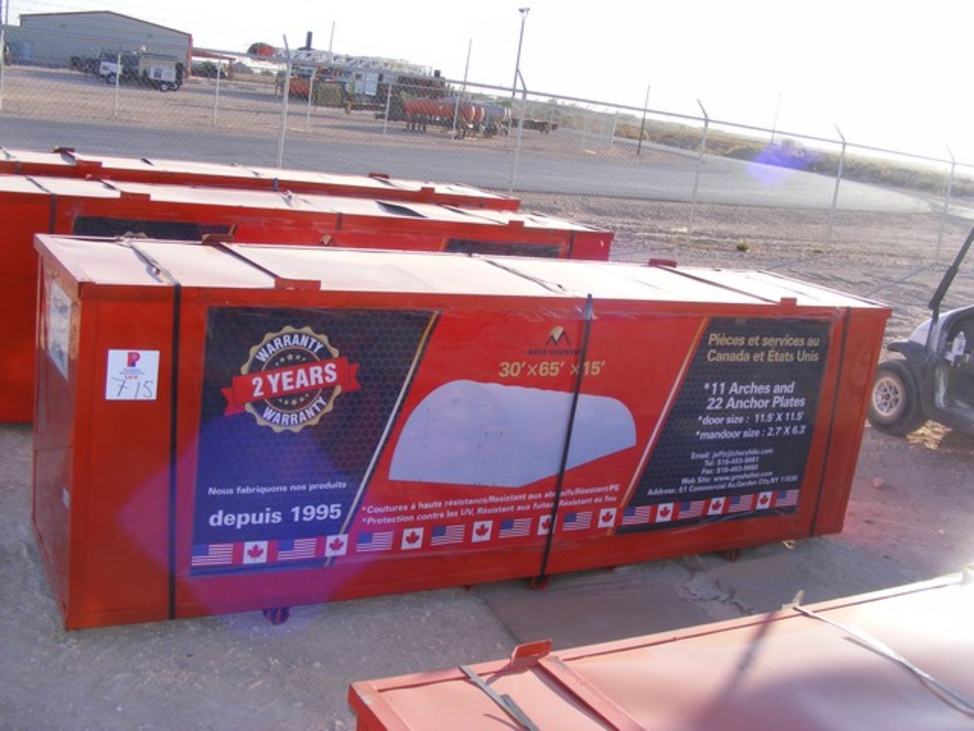 Located in YARD 1 - Midland, TX UNUSED 30' X 65' X 15' DOME STORAGE SHELTER