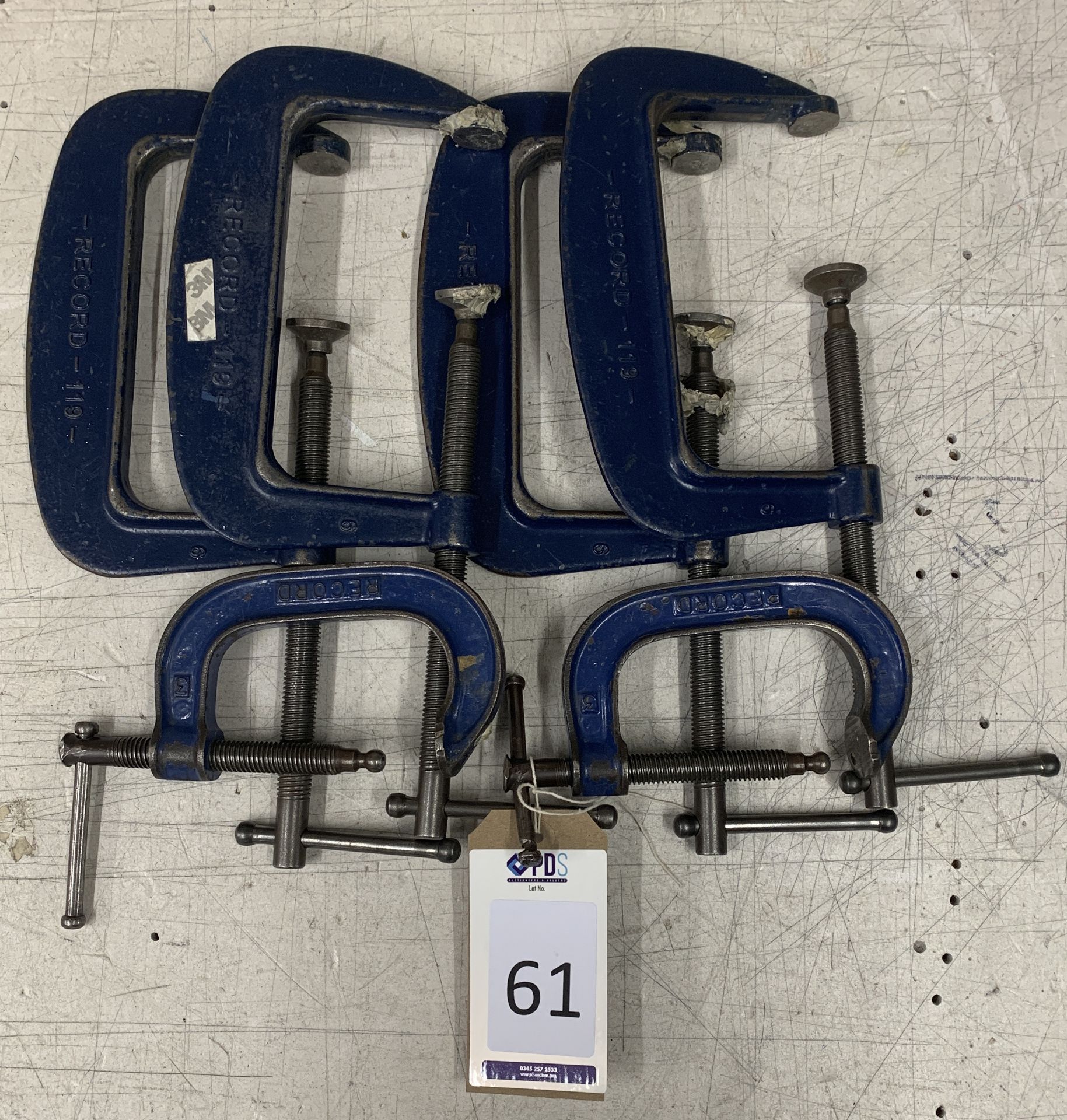 Six Various G Clamps (Located Norwich – See General Notes for Viewing & Collection Details)