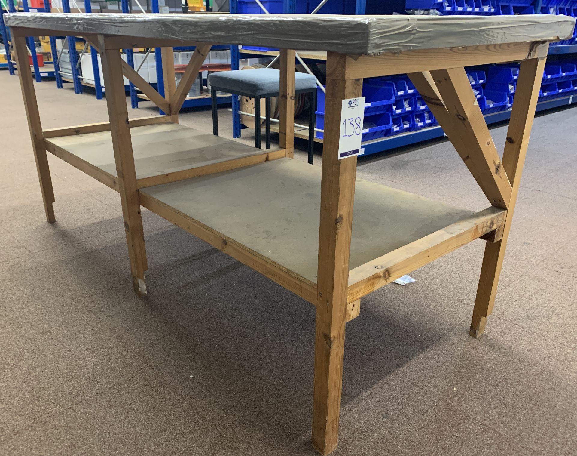 Four Wooden Workbenches All Approximately (L)198 X (W)76cm (Excluding Contents) (Located Norwich – - Image 4 of 4