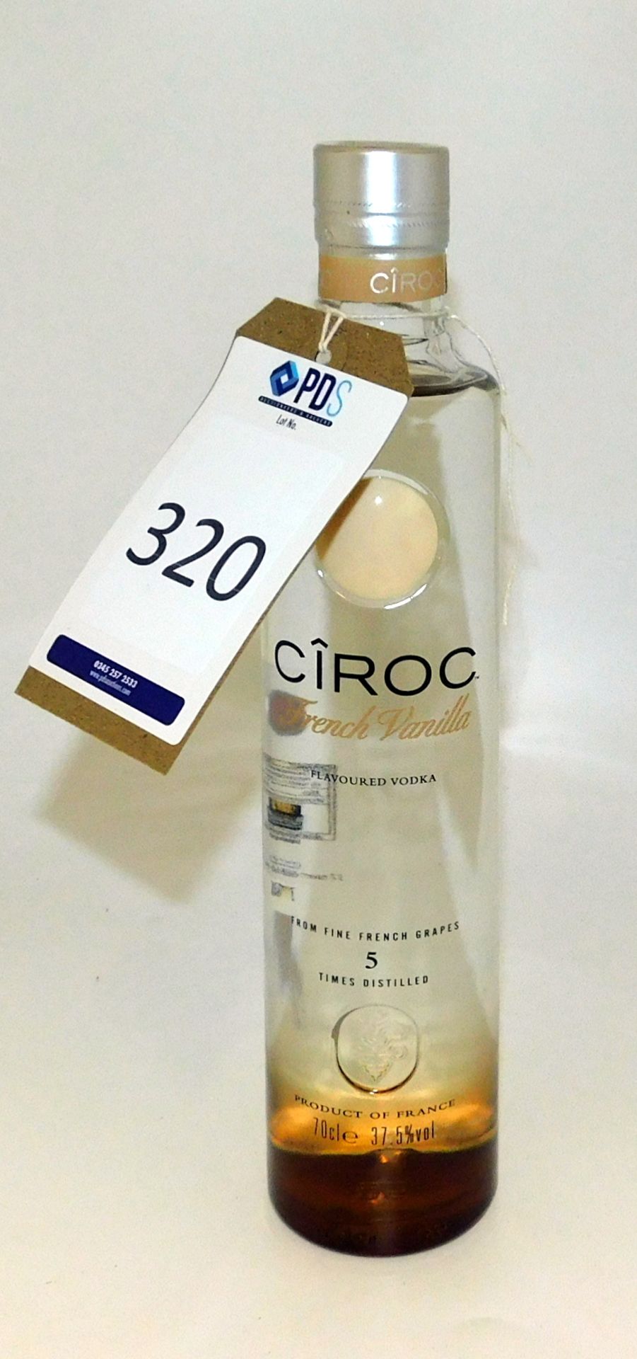 5 Bottles of Ciroc French Vanilla Vodka (Located Stockport – See General Notes For Viewing &