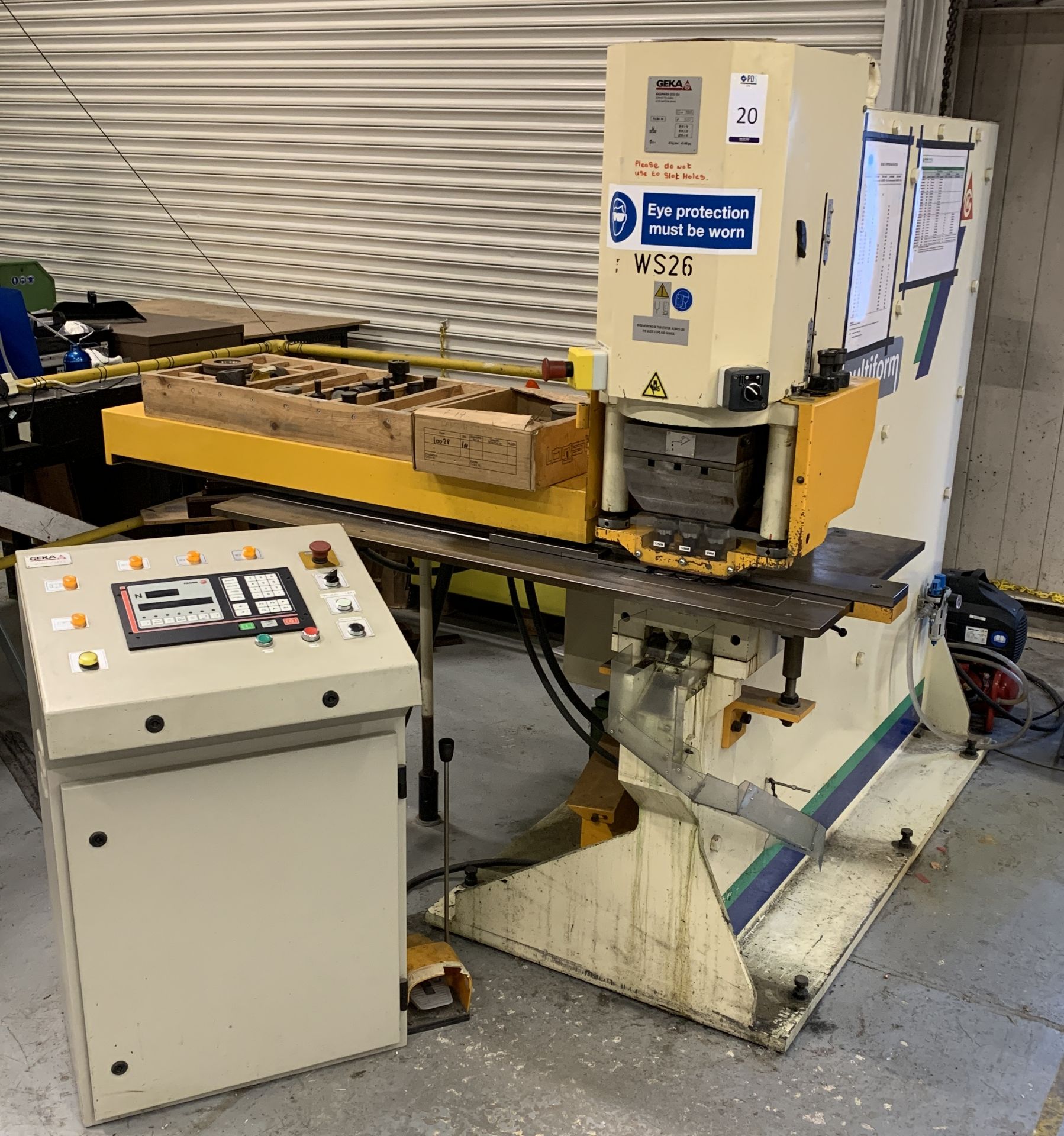 GEKA Multiform PUMA 80 Punching & Cutting Machine with Assorted Tooling (2005), Serial Number