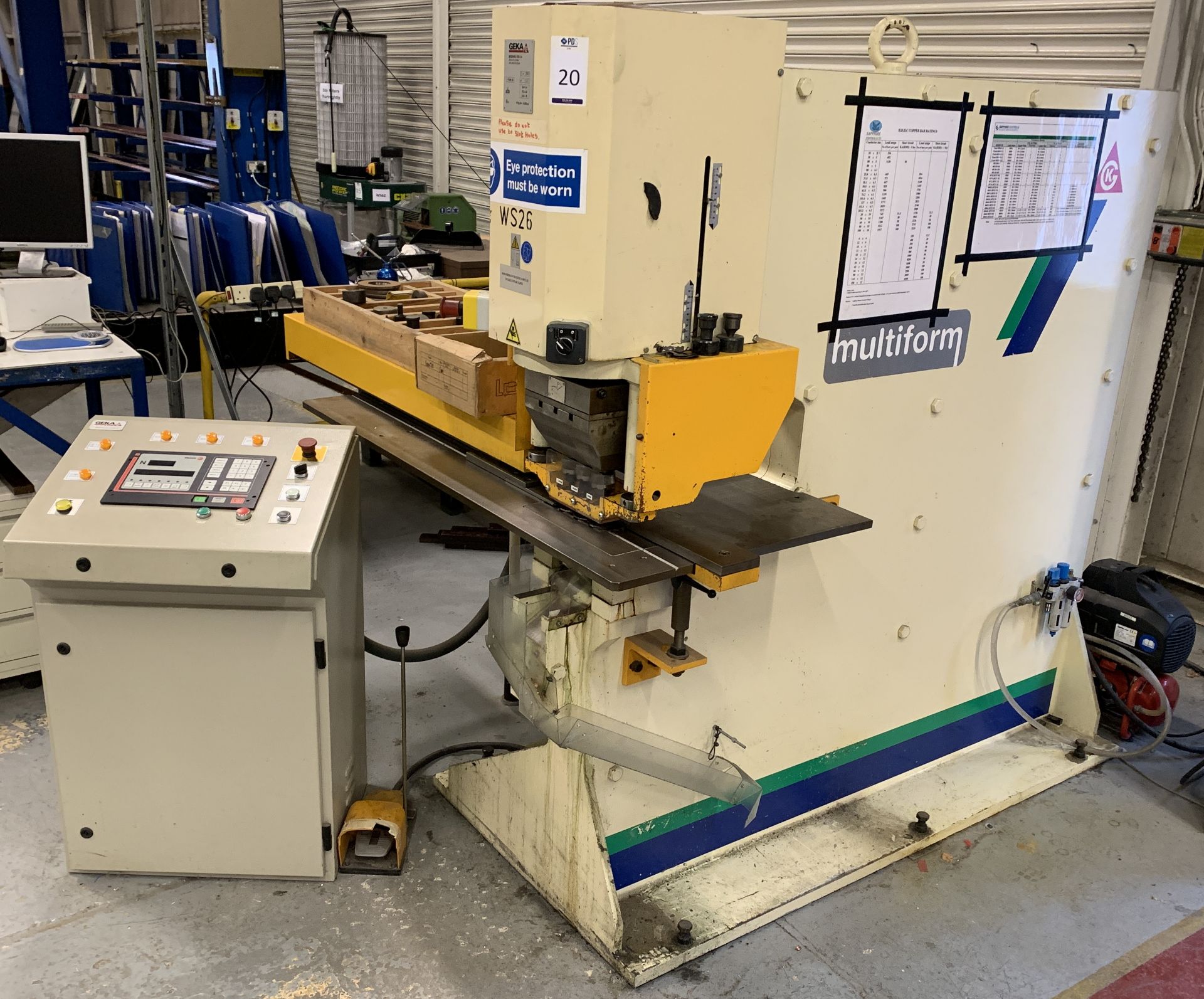 GEKA Multiform PUMA 80 Punching & Cutting Machine with Assorted Tooling (2005), Serial Number - Image 2 of 8