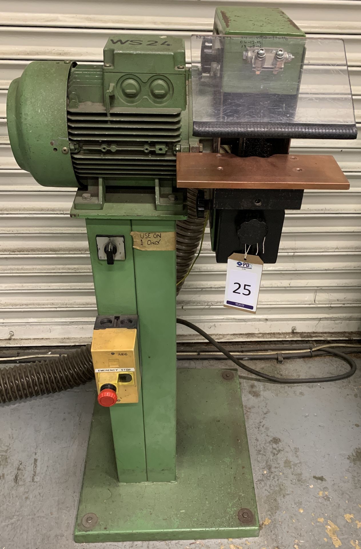 ZP-45 Pedestal Grinder, Serial Number 1999/600290 with Record Power Single Bag Dust Extractor ( - Image 2 of 6