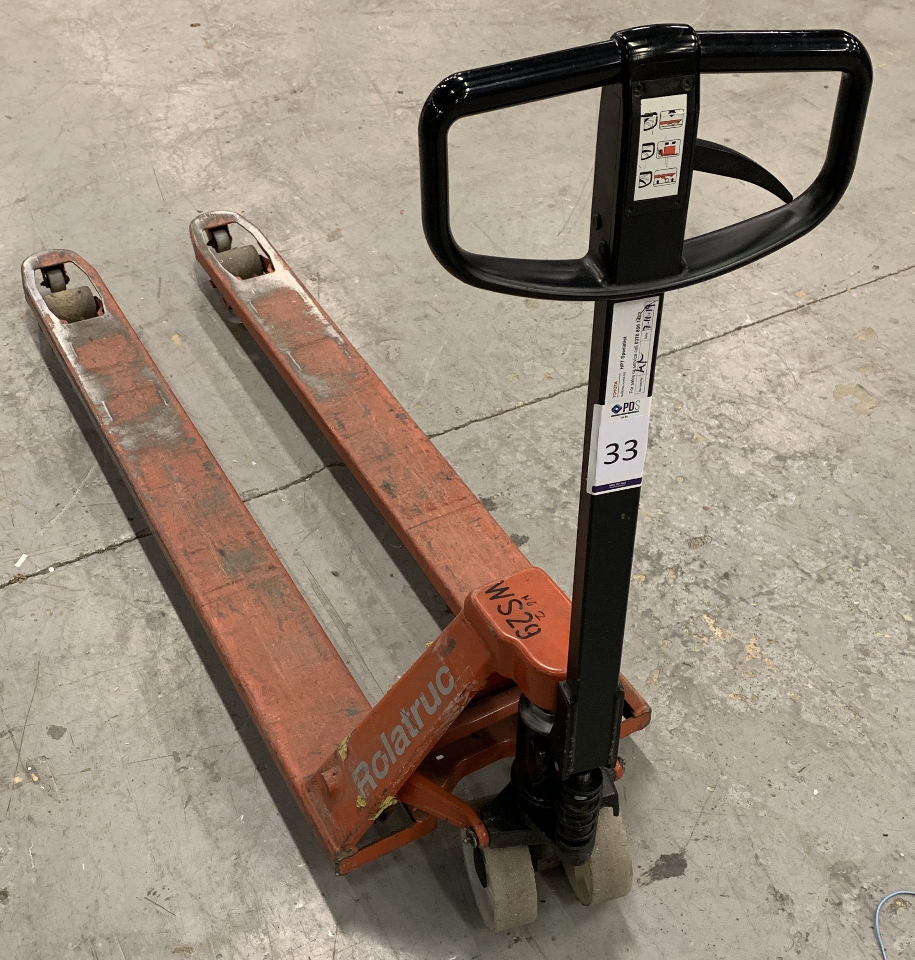 Rolatruc Long Reach Pallet Truck (Located Norwich – See General Notes for Viewing & Collection