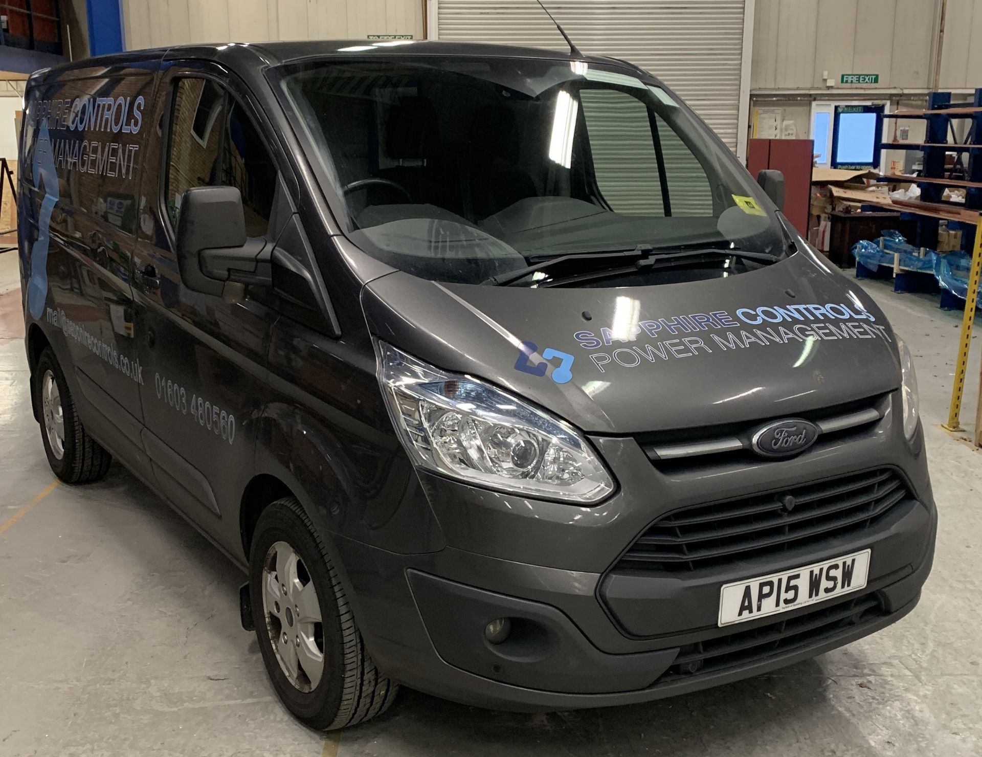 Ford Transit Custom 270 L1 low roof panel van, registration number AP15 WSW, first registered 18th