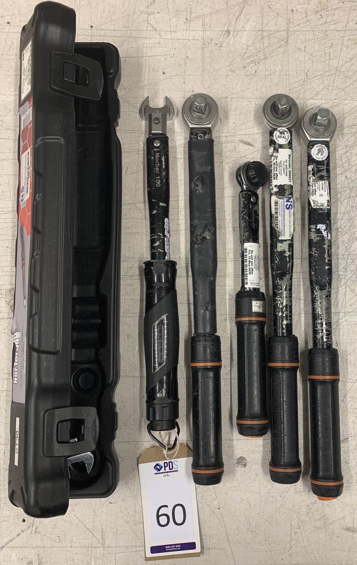 Five Various Halfords Torque Wrenches (Located Norwich – See General Notes for Viewing &