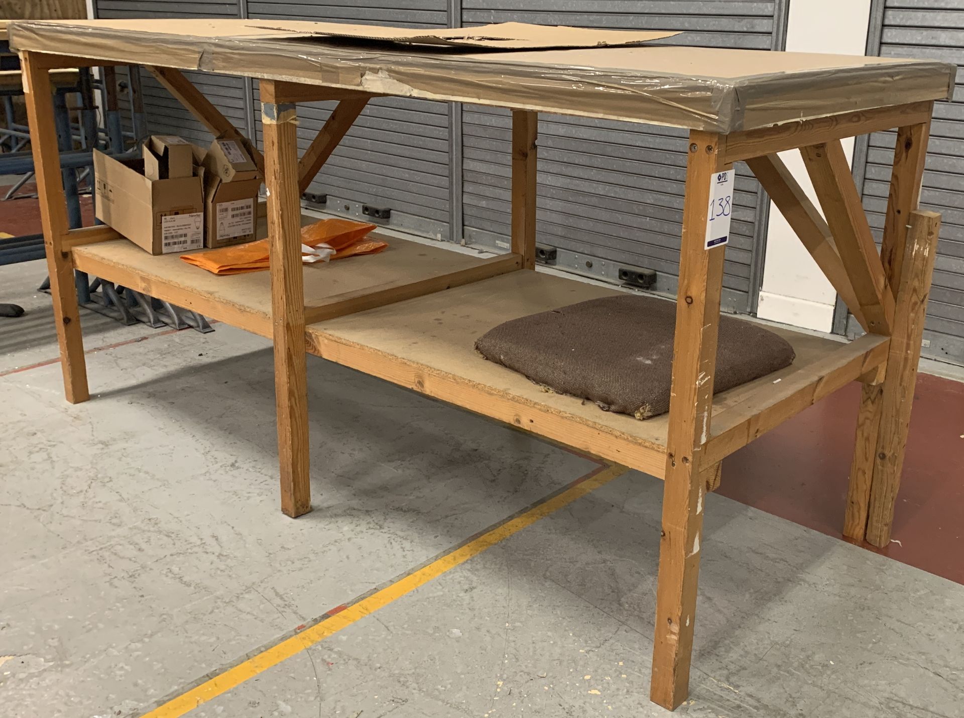 Four Wooden Workbenches All Approximately (L)198 X (W)76cm (Excluding Contents) (Located Norwich – - Image 3 of 4