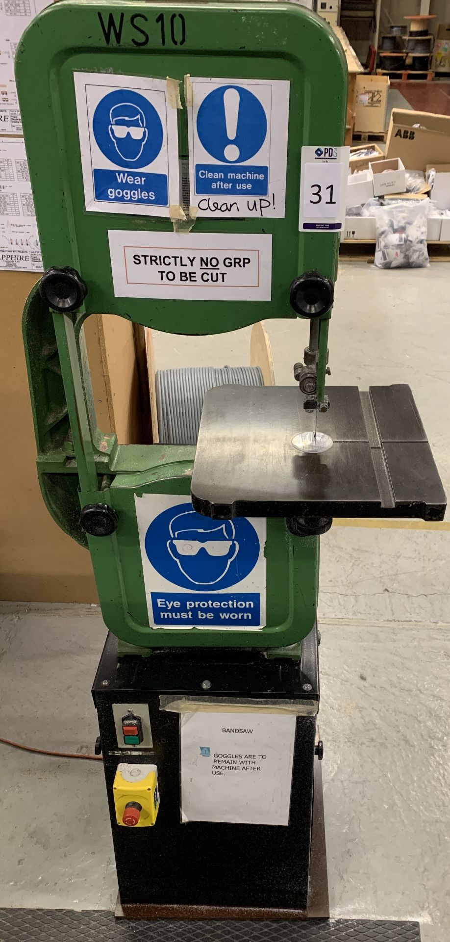 Sealey Vertical Bandsaw (Located Norwich – See General Notes for Viewing & Collection Details)