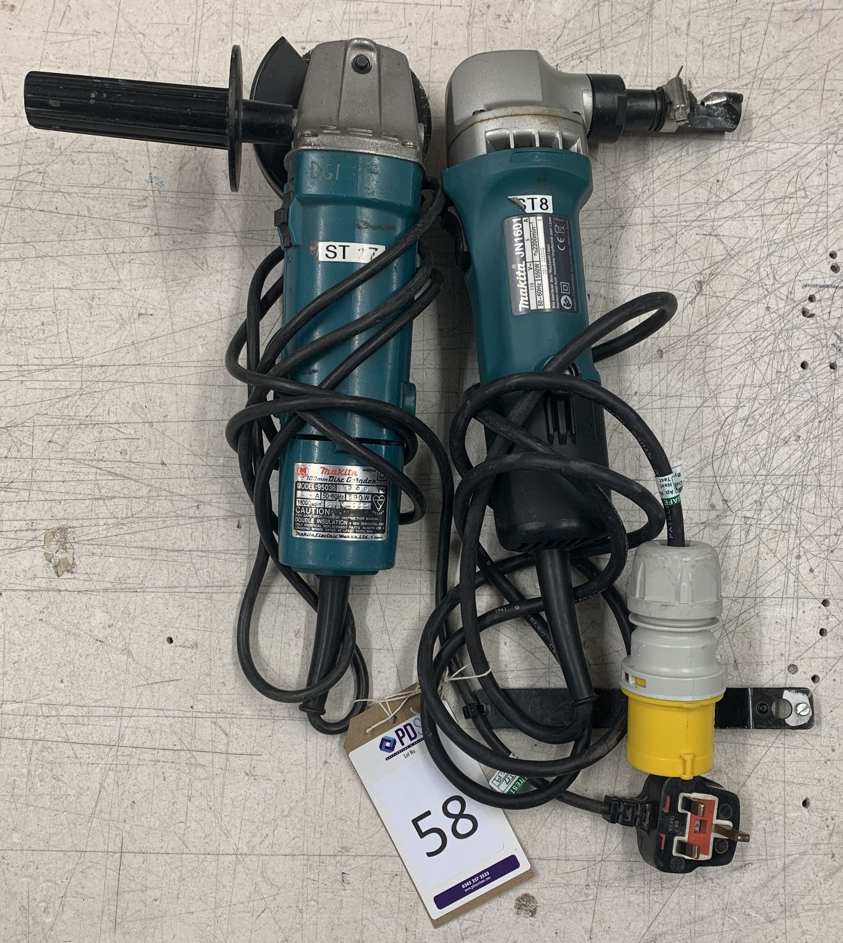 Makita JN1601 Nibbler & Makita Grinder (Located Norwich – See General Notes for Viewing & Collection