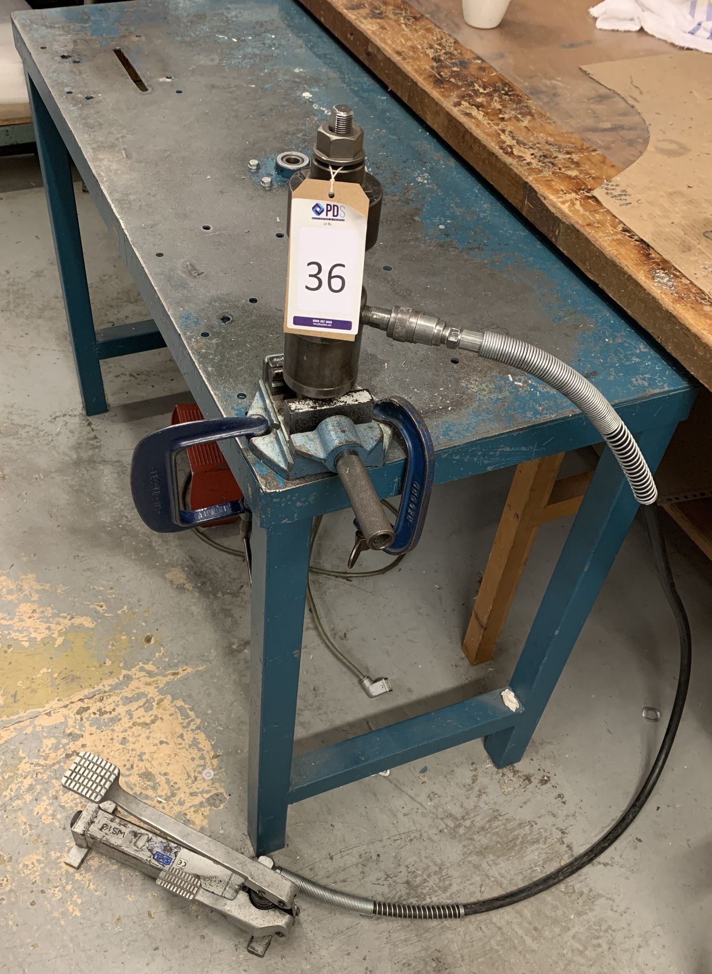 Metal Workbench with Integral Hole Punch (Located Norwich – See General Notes for Viewing &