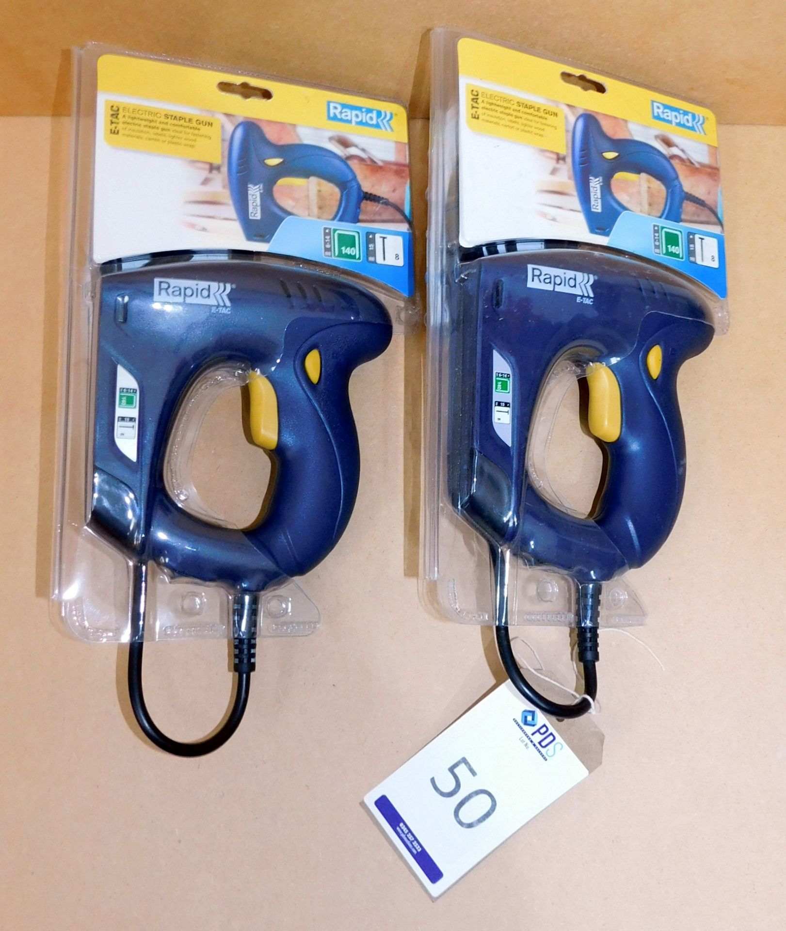 2 Rapid Electric Staple Guns, 240v (New & Boxed) (Located Spelmonden, Kent – See General Notes for