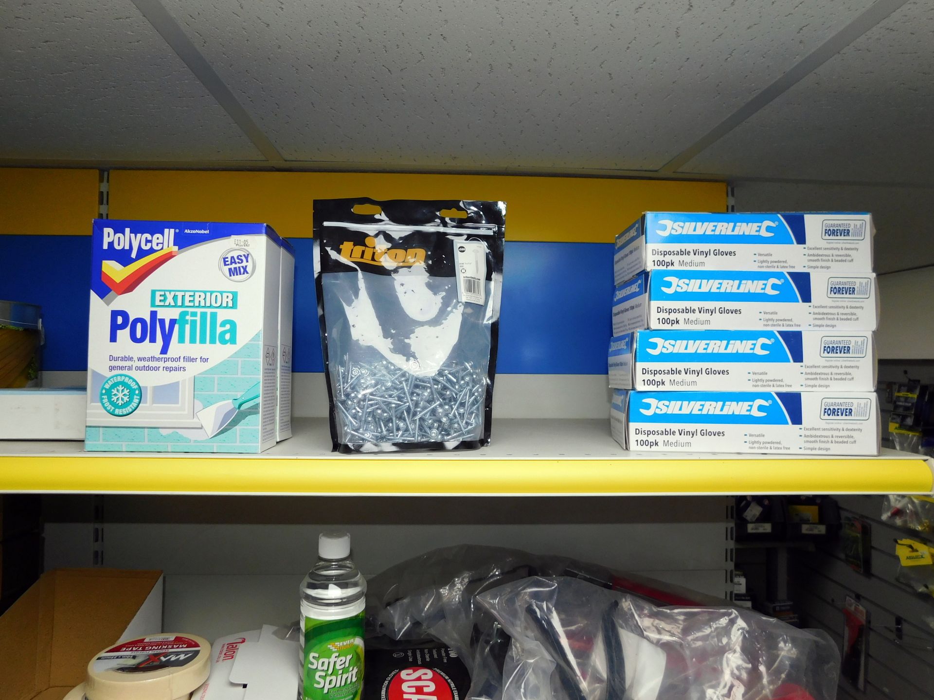 Contents of 8 Shelves to Include Fillers, Silicones, Varnish, Adhesives, Mastic Guns & - Image 10 of 10