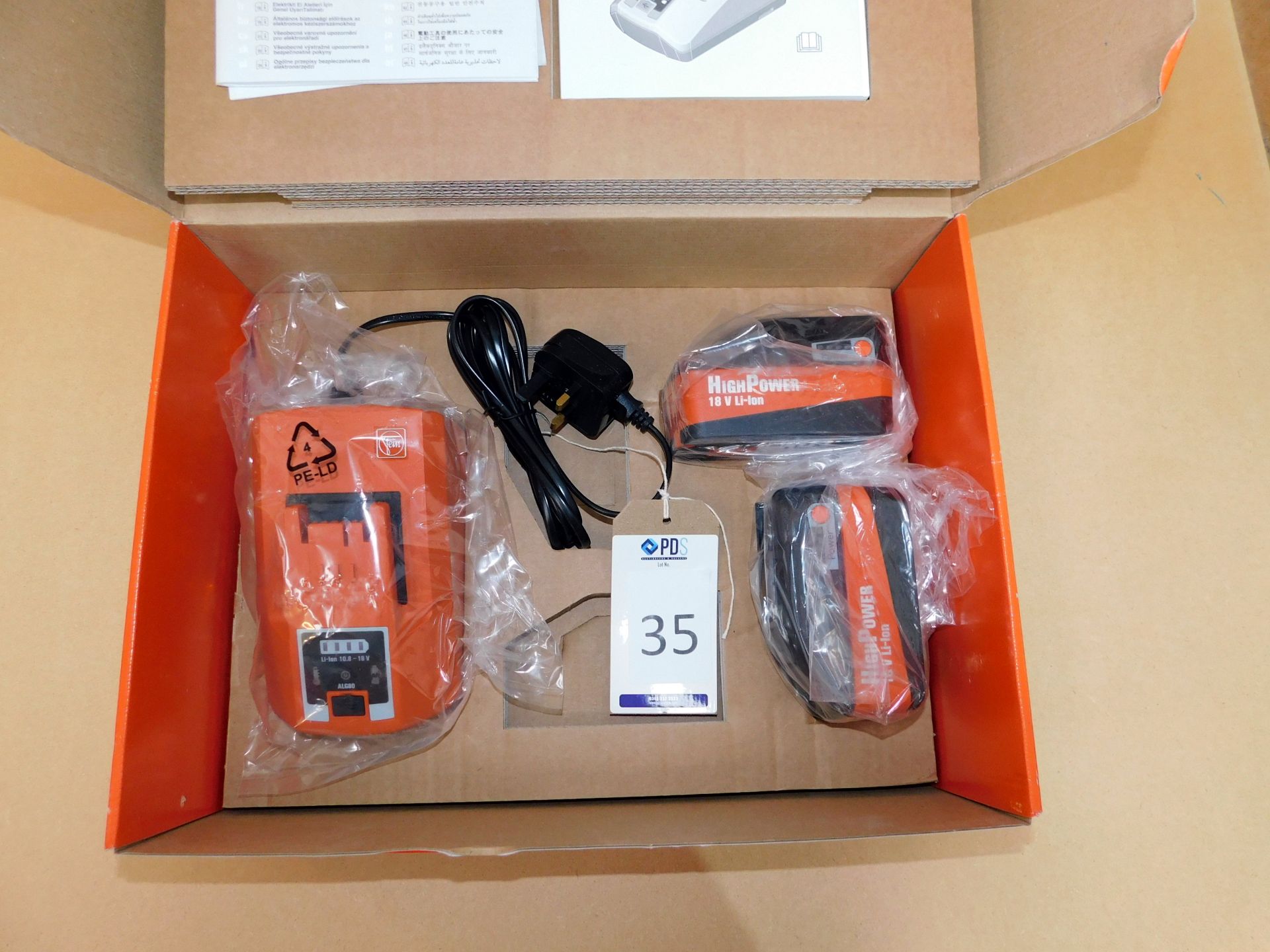 Fein High Power AKKU Starter Set, 18v, With Charger & 2 Batteries (New & Boxed) (Located Spelmonden, - Image 2 of 3