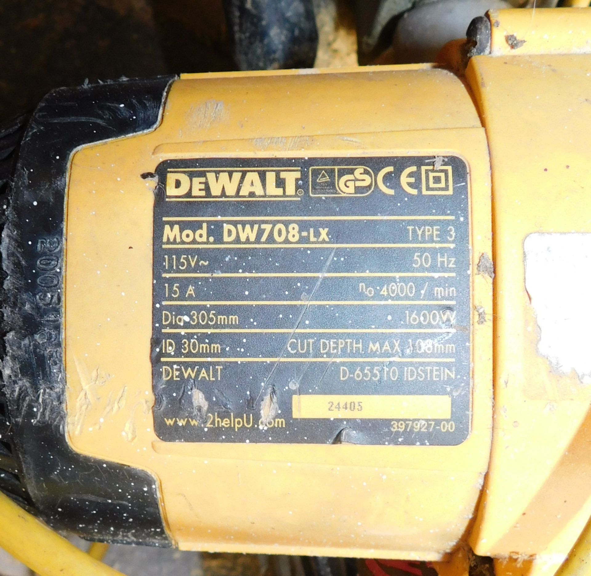 DeWalt DW708 Circular Saw (Located Oldham – See General Notes for Viewing & Collection Details) - Image 4 of 5