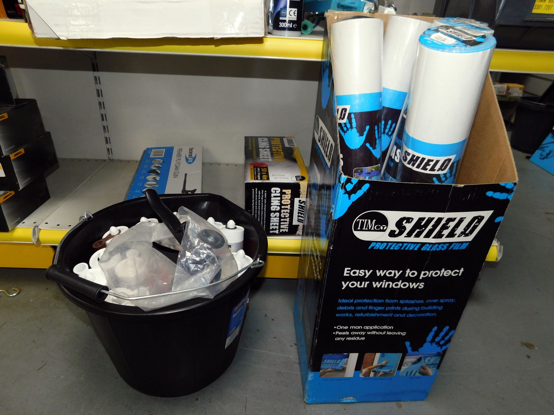 Contents of 8 Shelves to Include Fillers, Silicones, Varnish, Adhesives, Mastic Guns & - Image 5 of 10