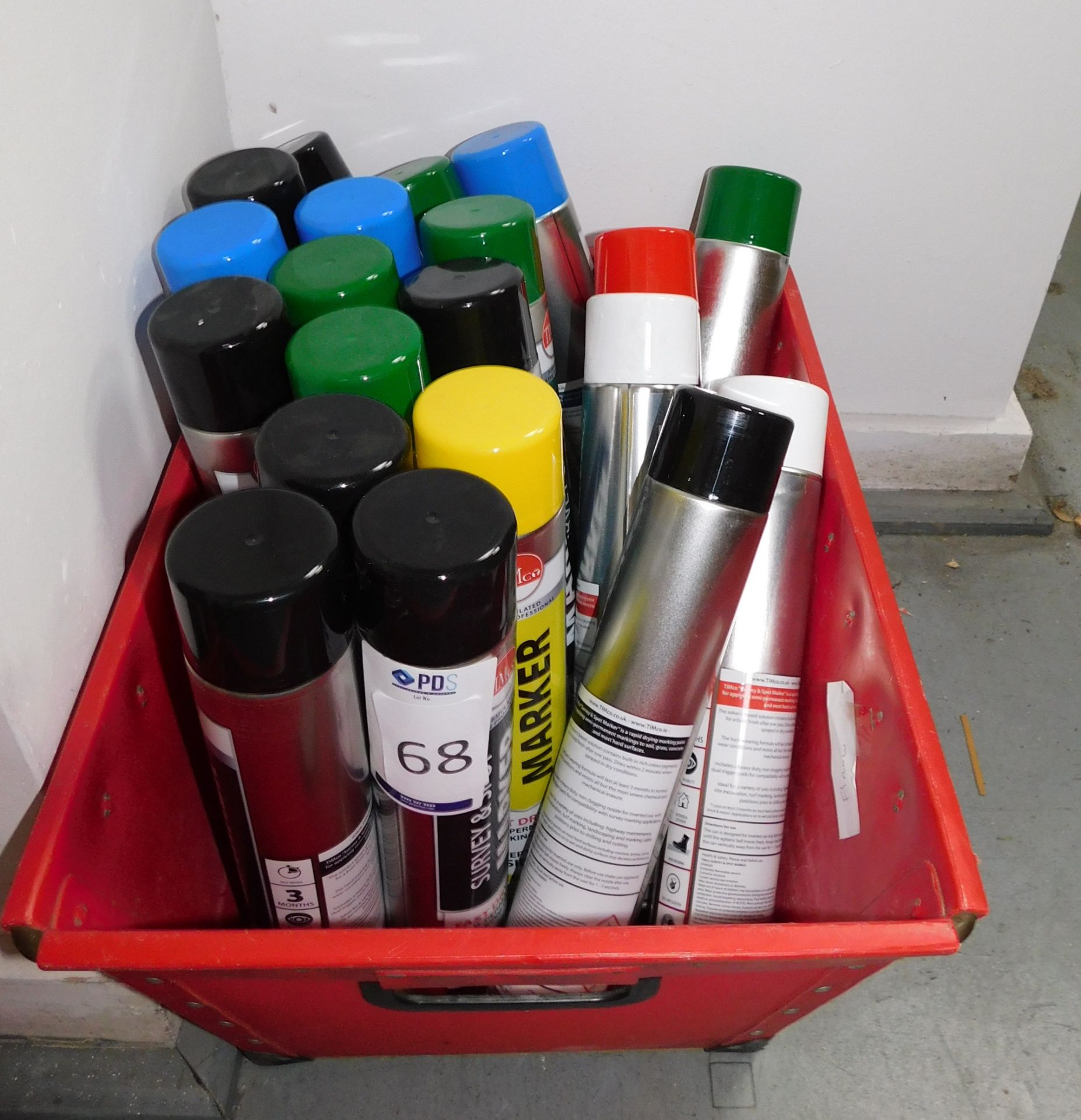 20 Cans of Line Marking Spray, 750ml (Various Colours) (Located Spelmonden, Kent – See General Notes