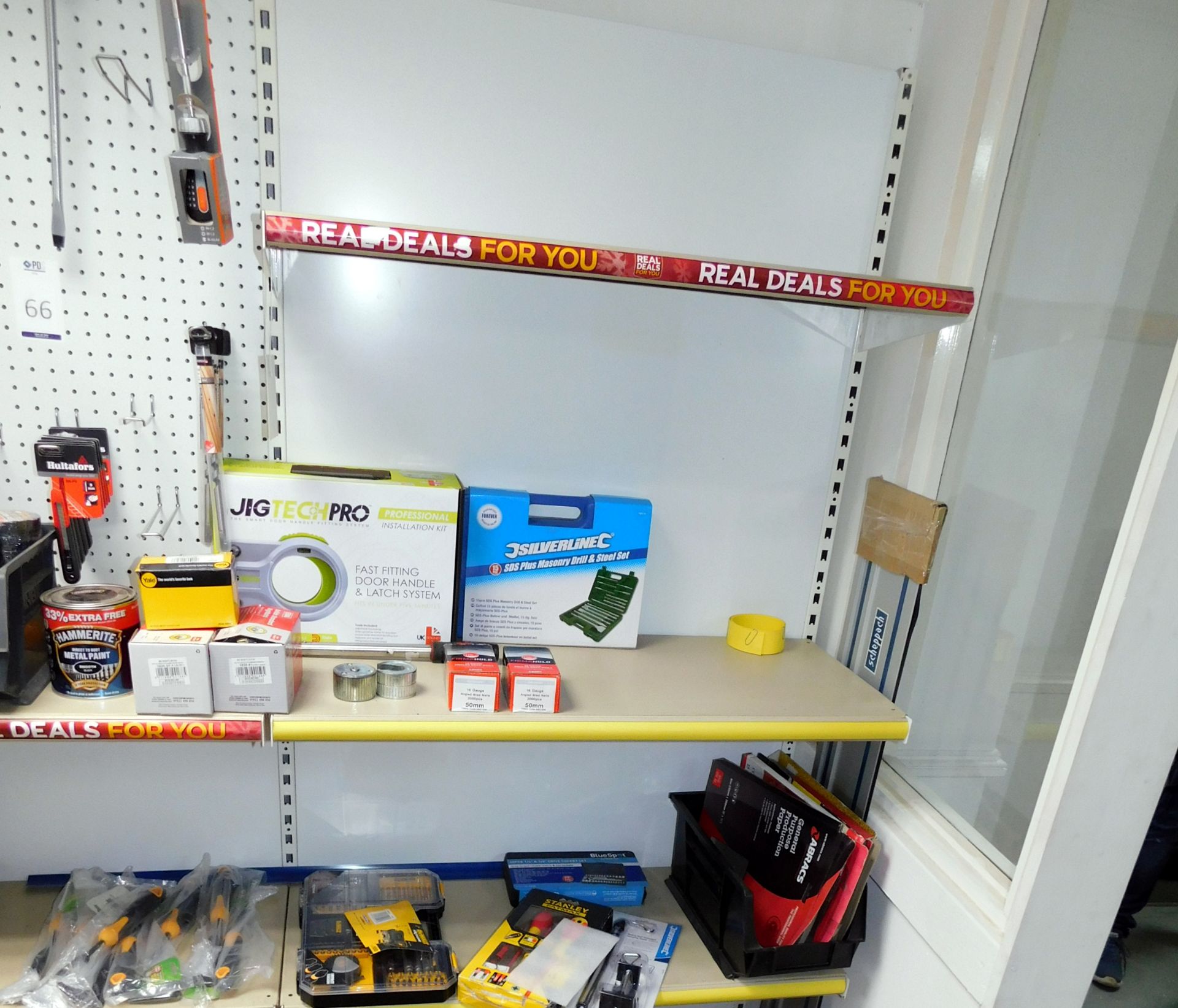 Contents of Wall to Include Torches, Screwdriver Sets, Mousetraps, Tools, Work Gloves (Excludes - Image 4 of 4