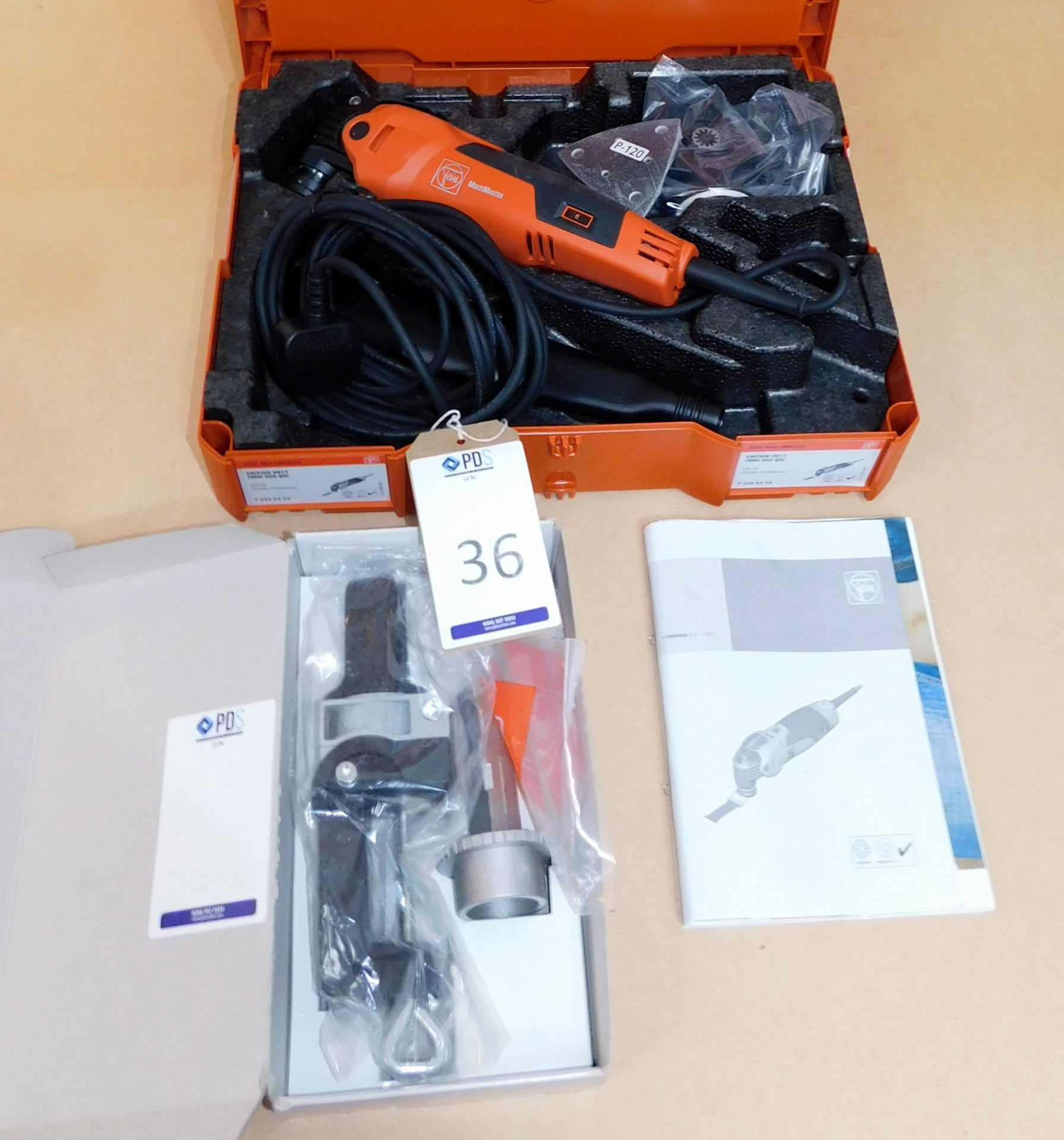 Fein FMM350QSL MultiMaster, with Accessory Box & Clamp Tool, 240v (New & Boxed) (Located Spelmonden,