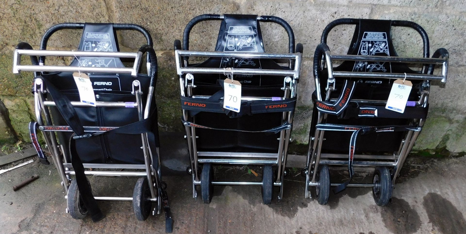 3 Ferno Compact Chairs (Stored in shed) (Located South Godstone – See General Notes for Viewing &