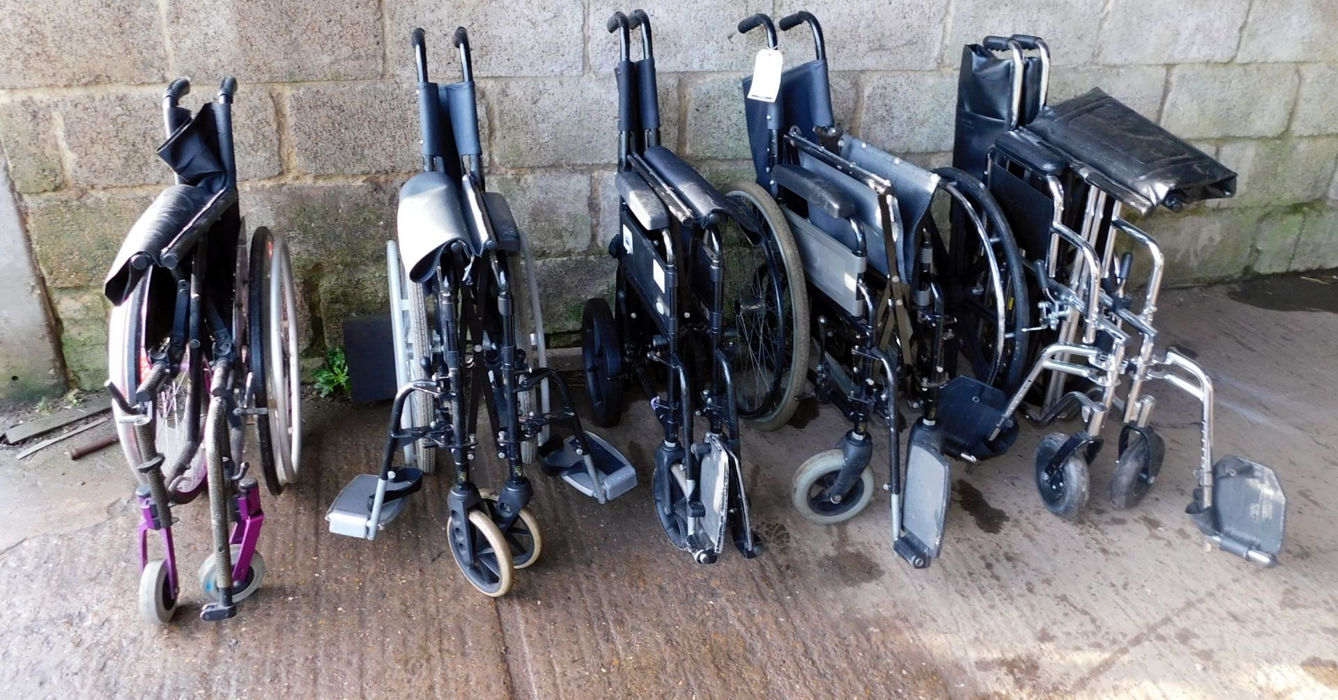5 Various Wheelchairs (Stored in shed) (Located South Godstone – See General Notes for Viewing &