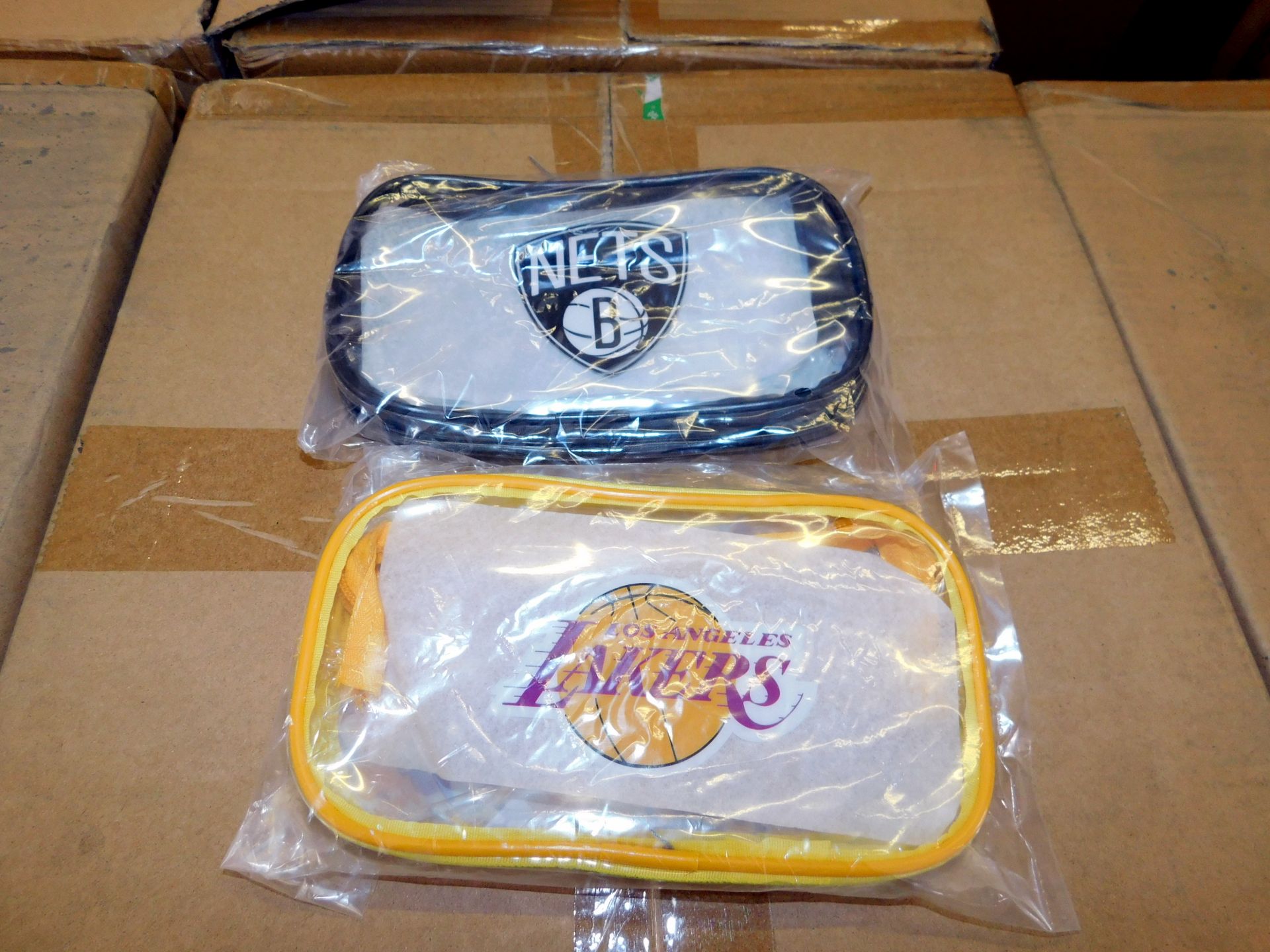 950 PVC Pencil Cases (650 Brooklyn Nets, 300 LA Lakers) (Located Stockport – See General Notes for