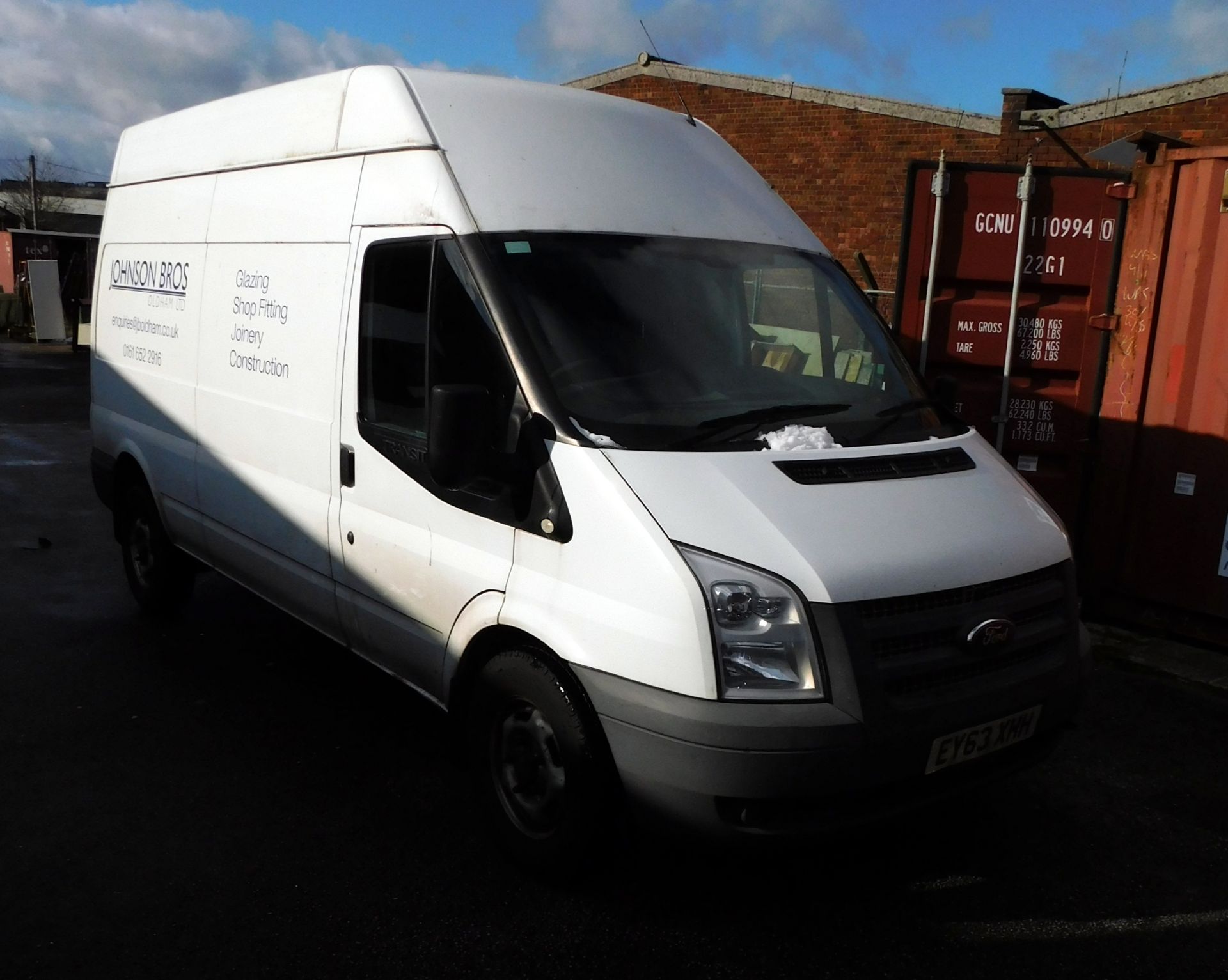 FORD TRANSIT 350 LWB FWD High Roof Van TDCi 125ps, Registration EY63 XHH, First Registered 30th - Image 2 of 10