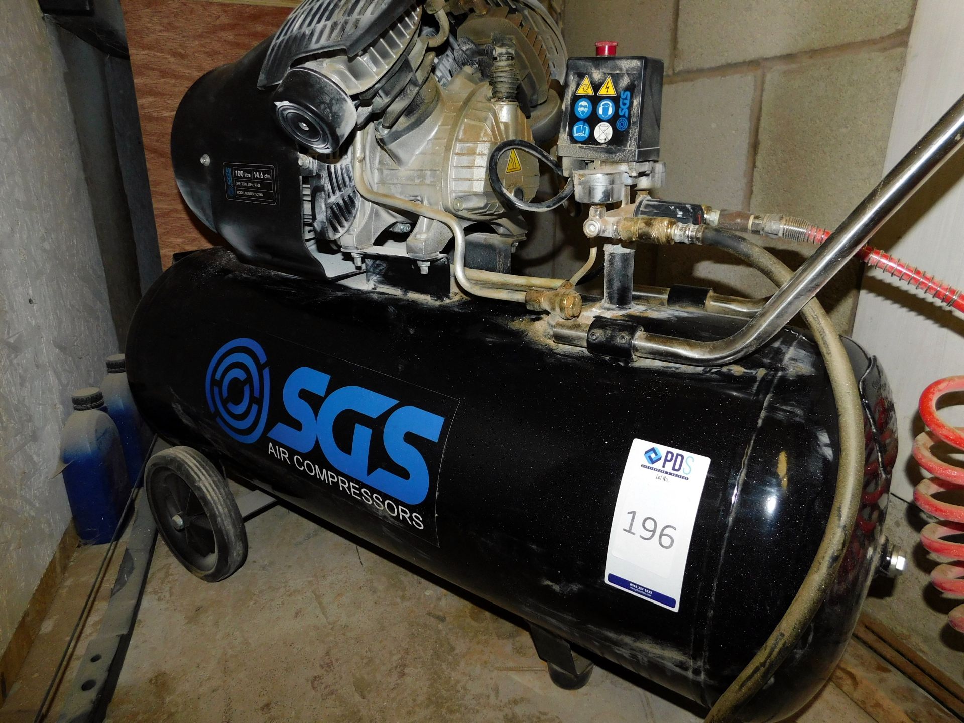 SGS SC100V Receiver Mounted Compressor (Located Oldham – See General Notes for Viewing & - Image 2 of 3