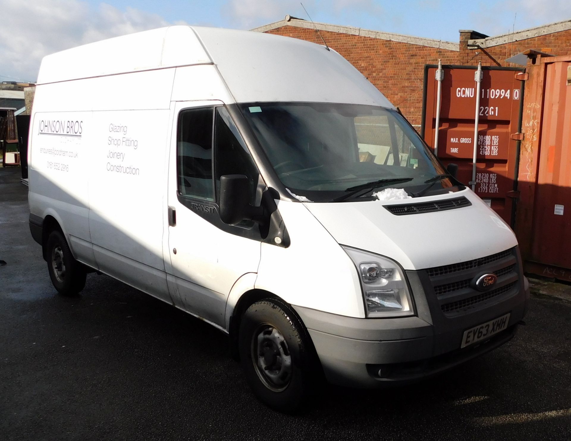 FORD TRANSIT 350 LWB FWD High Roof Van TDCi 125ps, Registration EY63 XHH, First Registered 30th