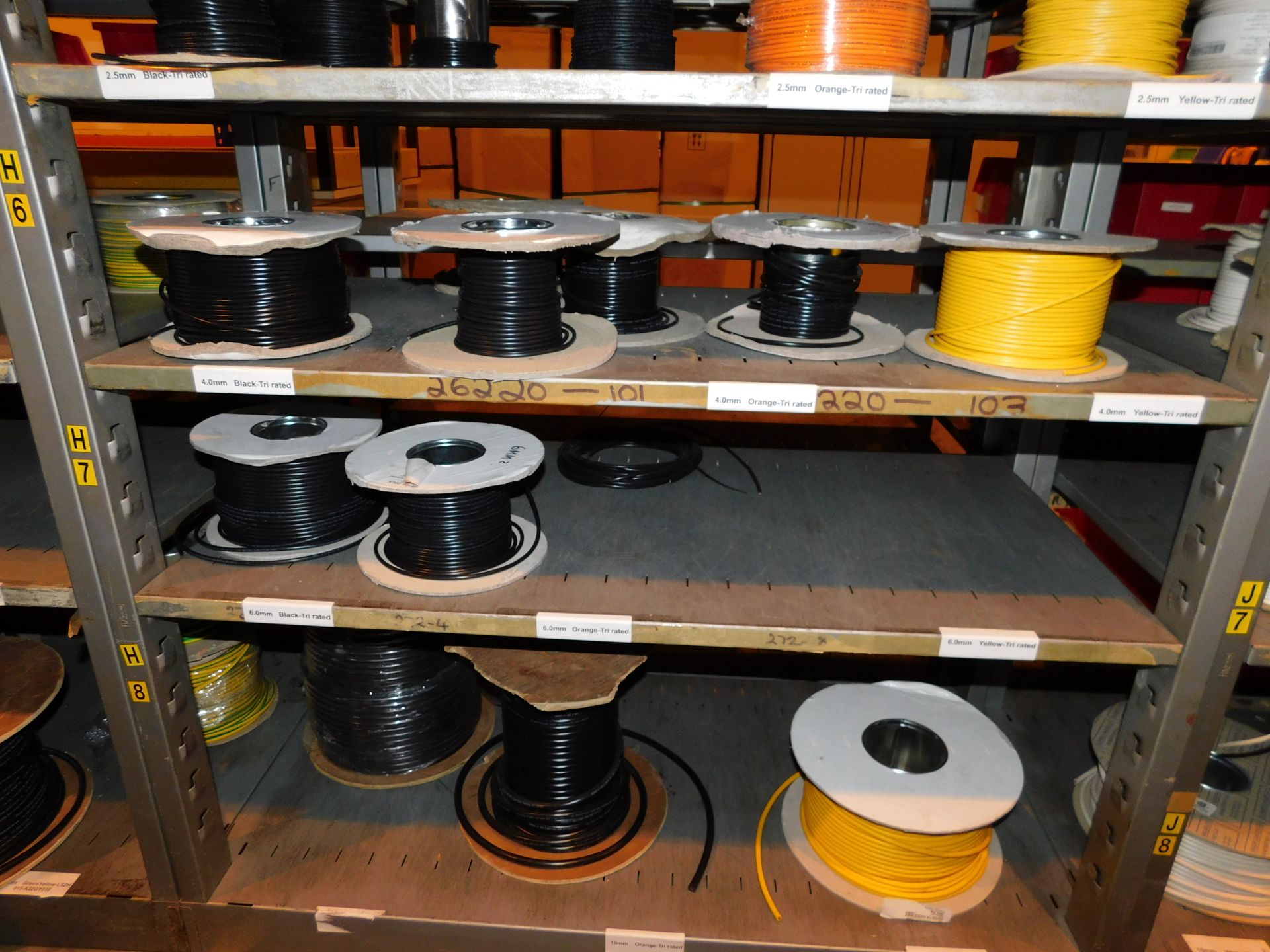 Contents of Bay to Include Quantity of Various Tri Rated Cable (Racking Not Included) (Located - Image 4 of 4