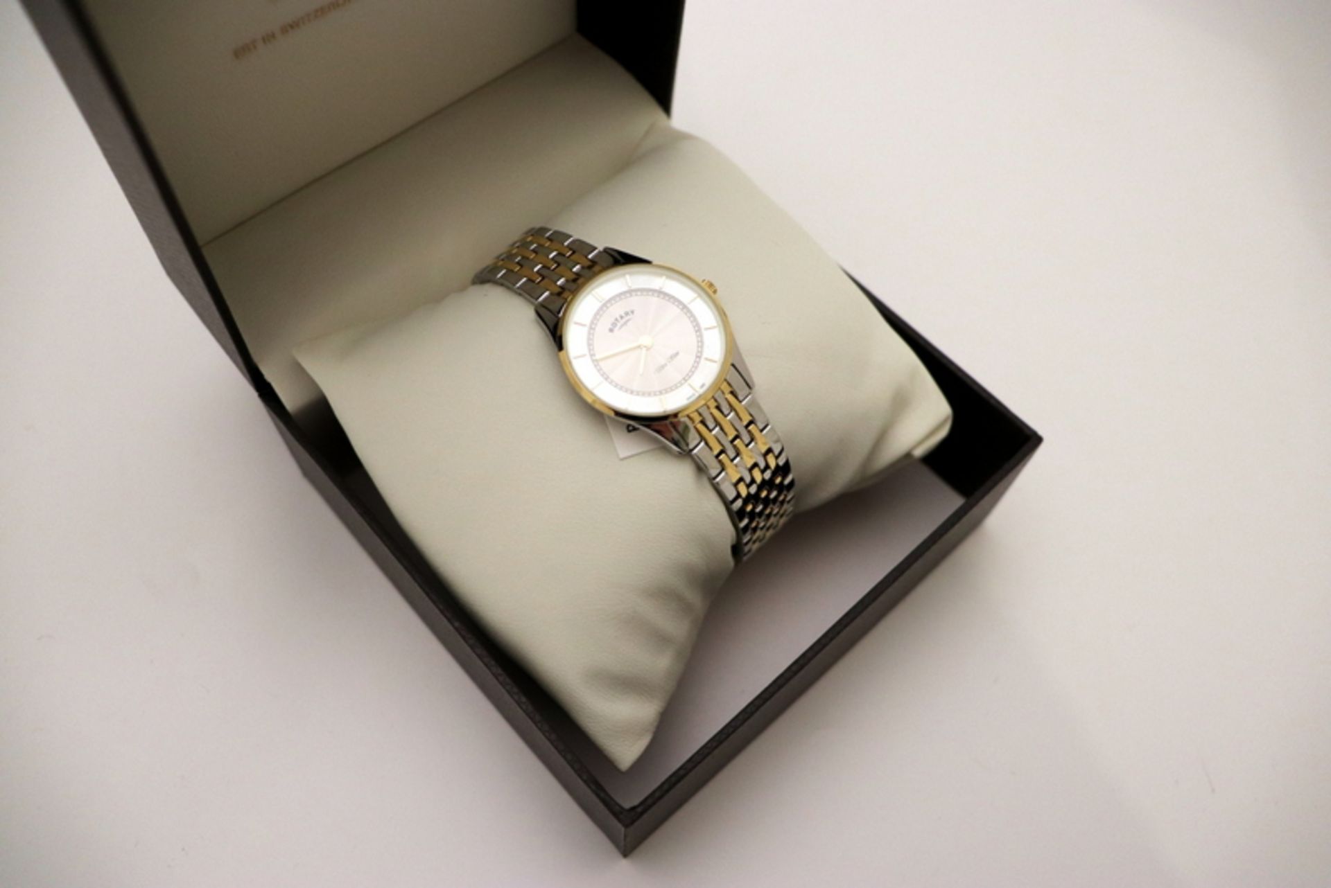 Ladies Rotary Bi colour Stainless Steel bracelet watch, Mother of Pearl face, Quartz (rrp £189) ( - Image 2 of 2