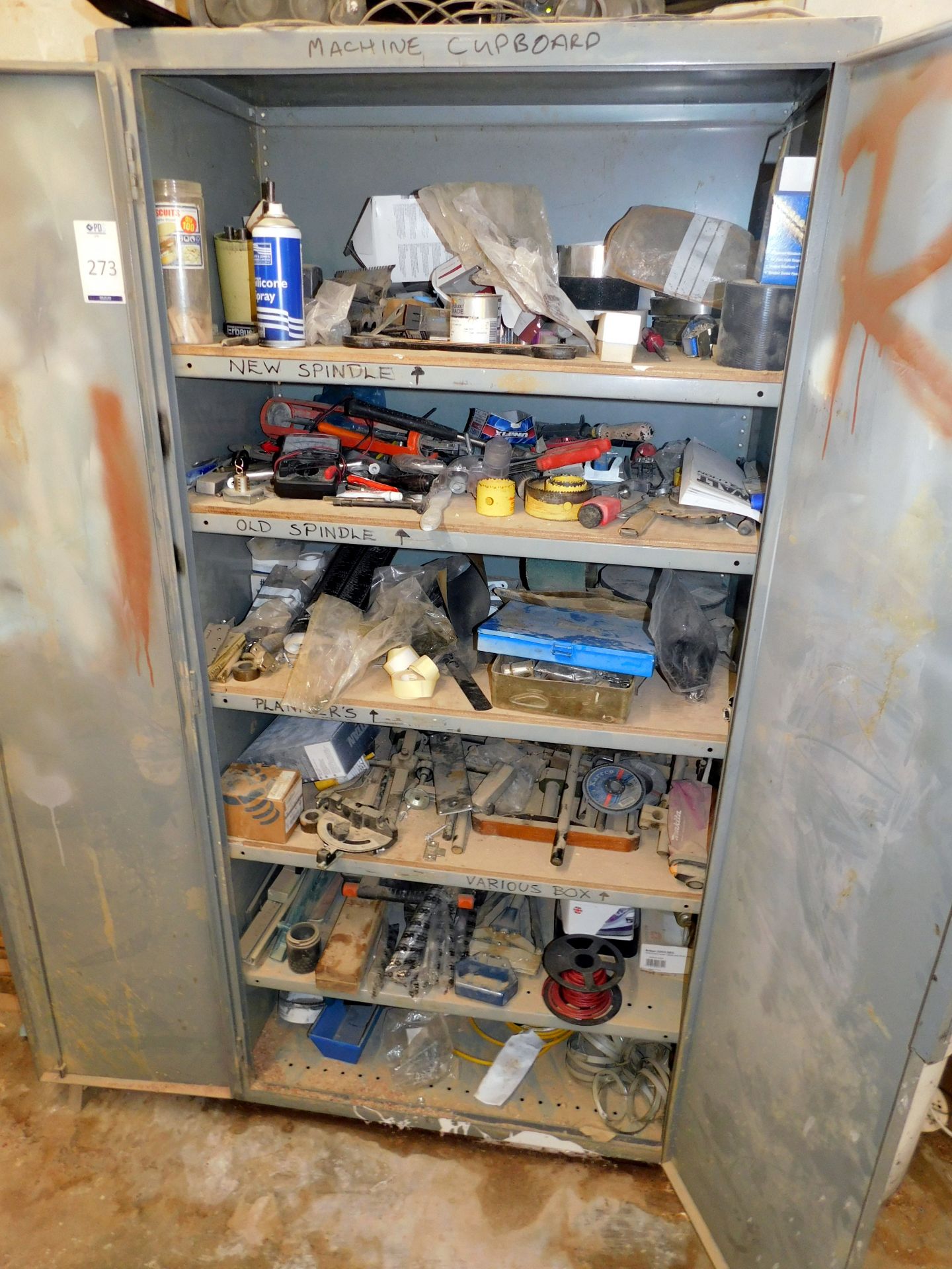 Cabinet & Contents to Include Hand Tools & Drill Bits etc. (Located Oldham – See General Notes for