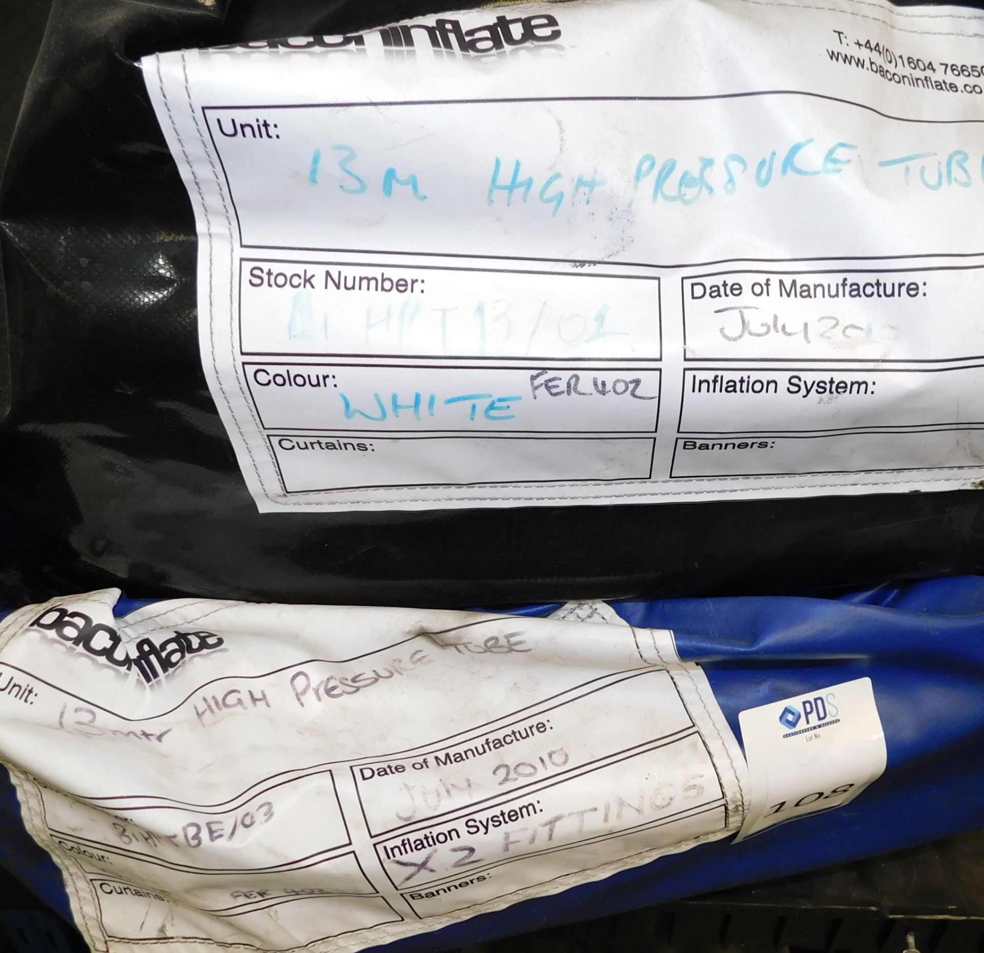 3 High Pressure Inflatable Tubes, 13m (3 bags) (Located Northampton – See General Notes for Details) - Image 4 of 4