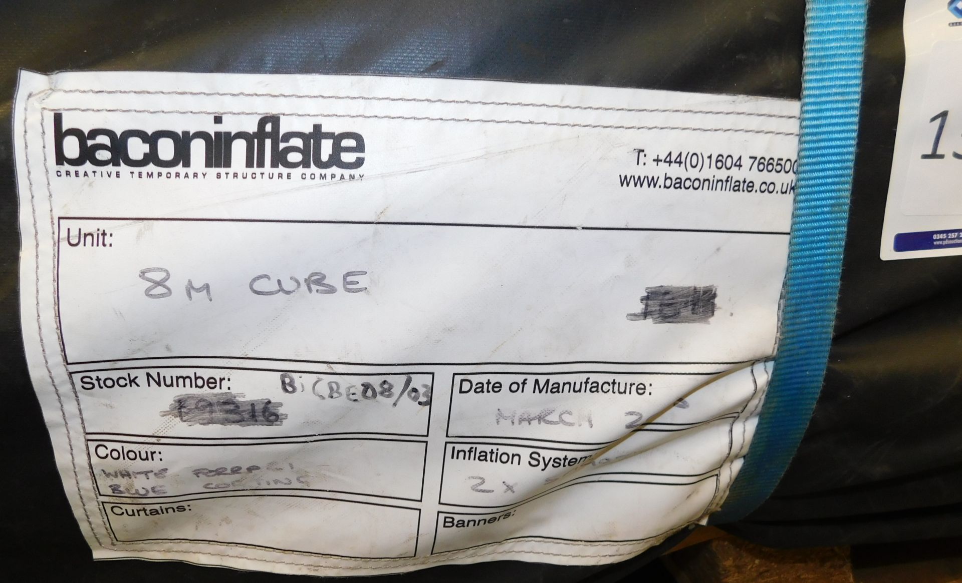8m Cube Inflatable Structure (Stock No; BiCBE08/03) (Located Northampton – See General Notes for - Image 3 of 3