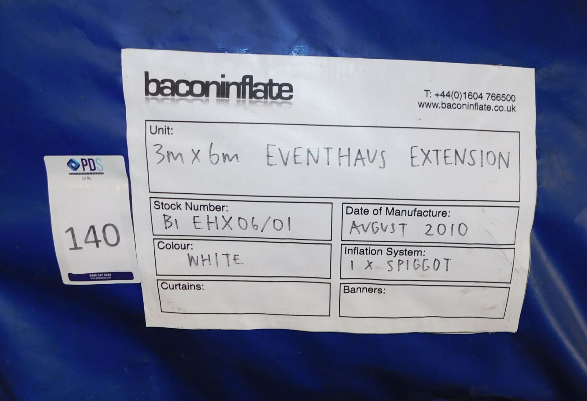 3m x 6m EventHaus Inflatable Extension (Stock No; BiEHXO06/01) (Located Northampton – See General - Image 2 of 2