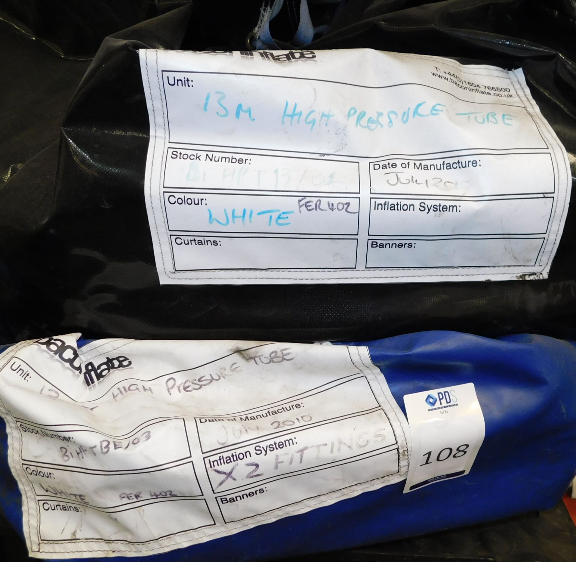 3 High Pressure Inflatable Tubes, 13m (3 bags) (Located Northampton – See General Notes for Details) - Image 3 of 4